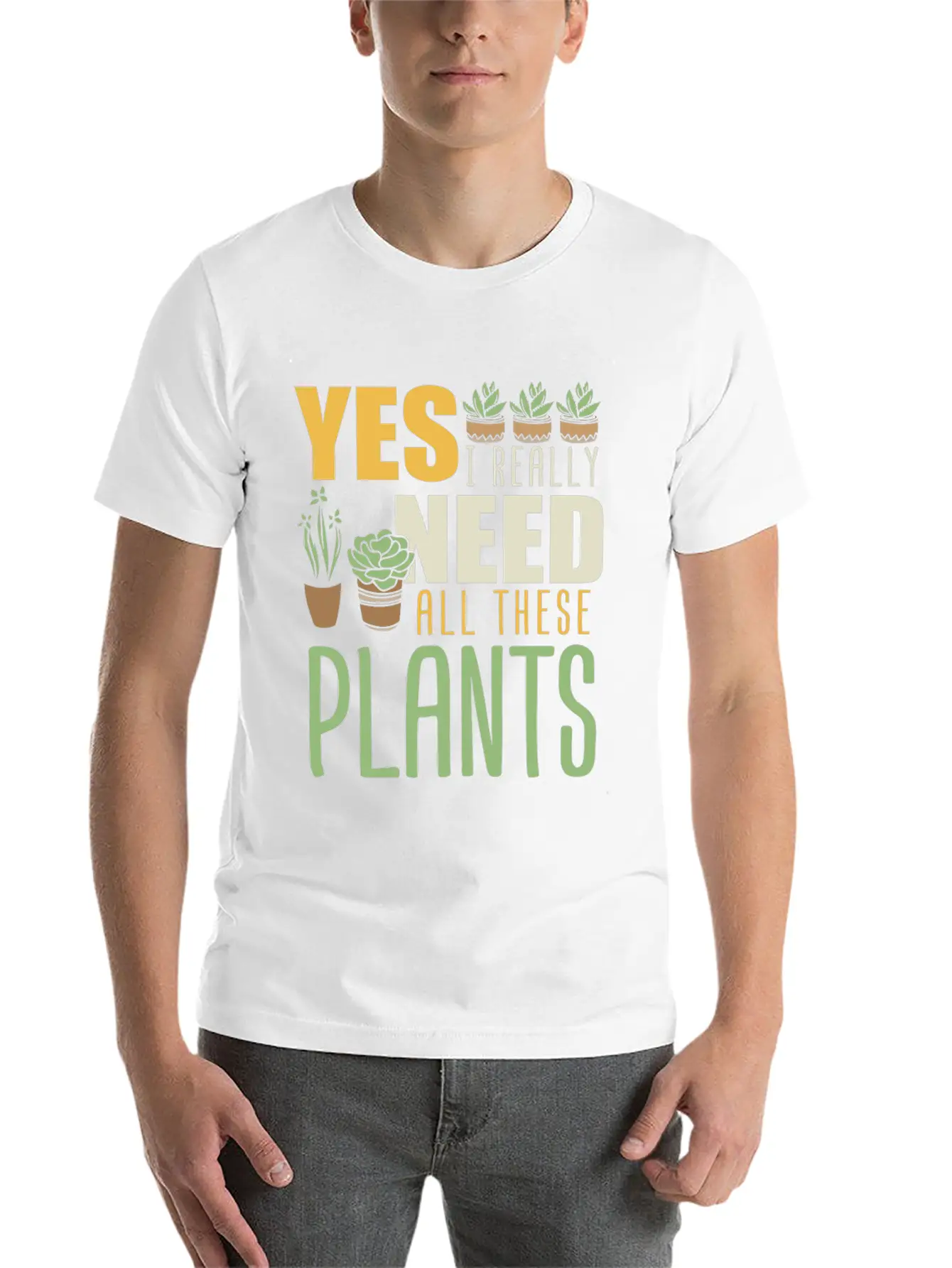 Plant Plants Farmer Garden Gardener Modern Fit Casual T-Shirt – Clean And Versatile Design