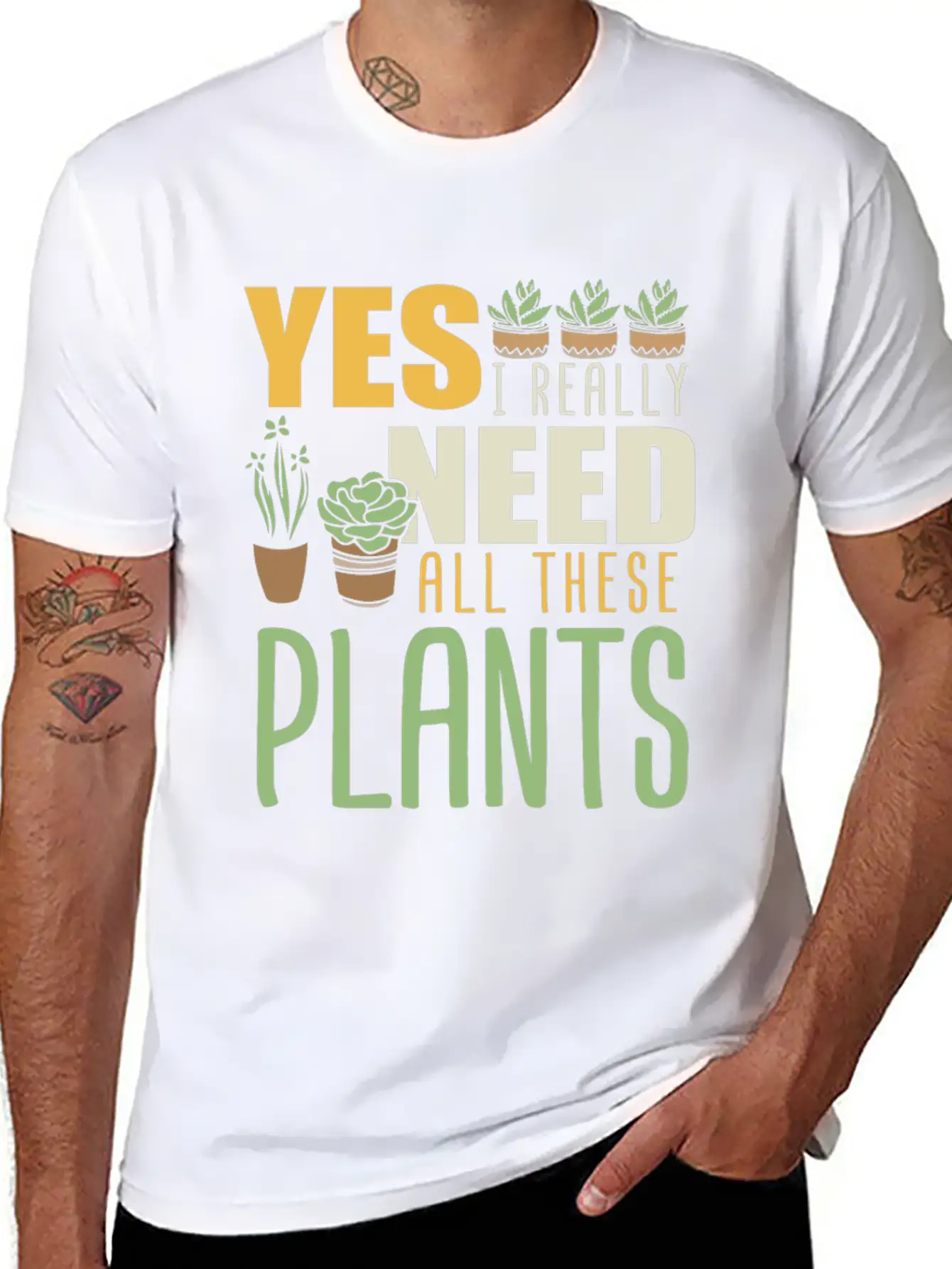 Plant Plants Farmer Garden Gardener Modern Fit Casual T-Shirt – Clean And Versatile Design