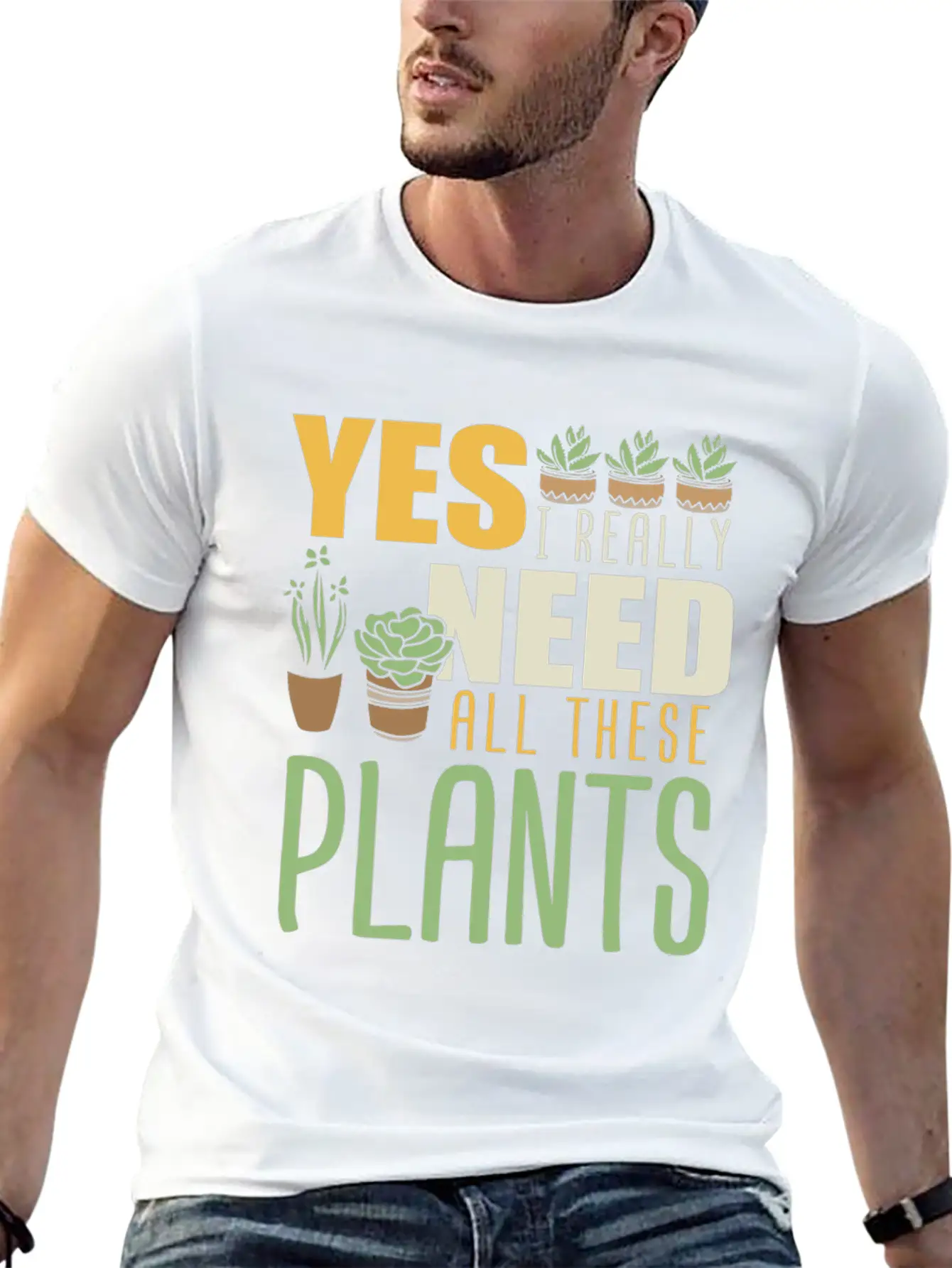 Plant Plants Farmer Garden Gardener Modern Fit Casual T-Shirt – Clean And Versatile Design