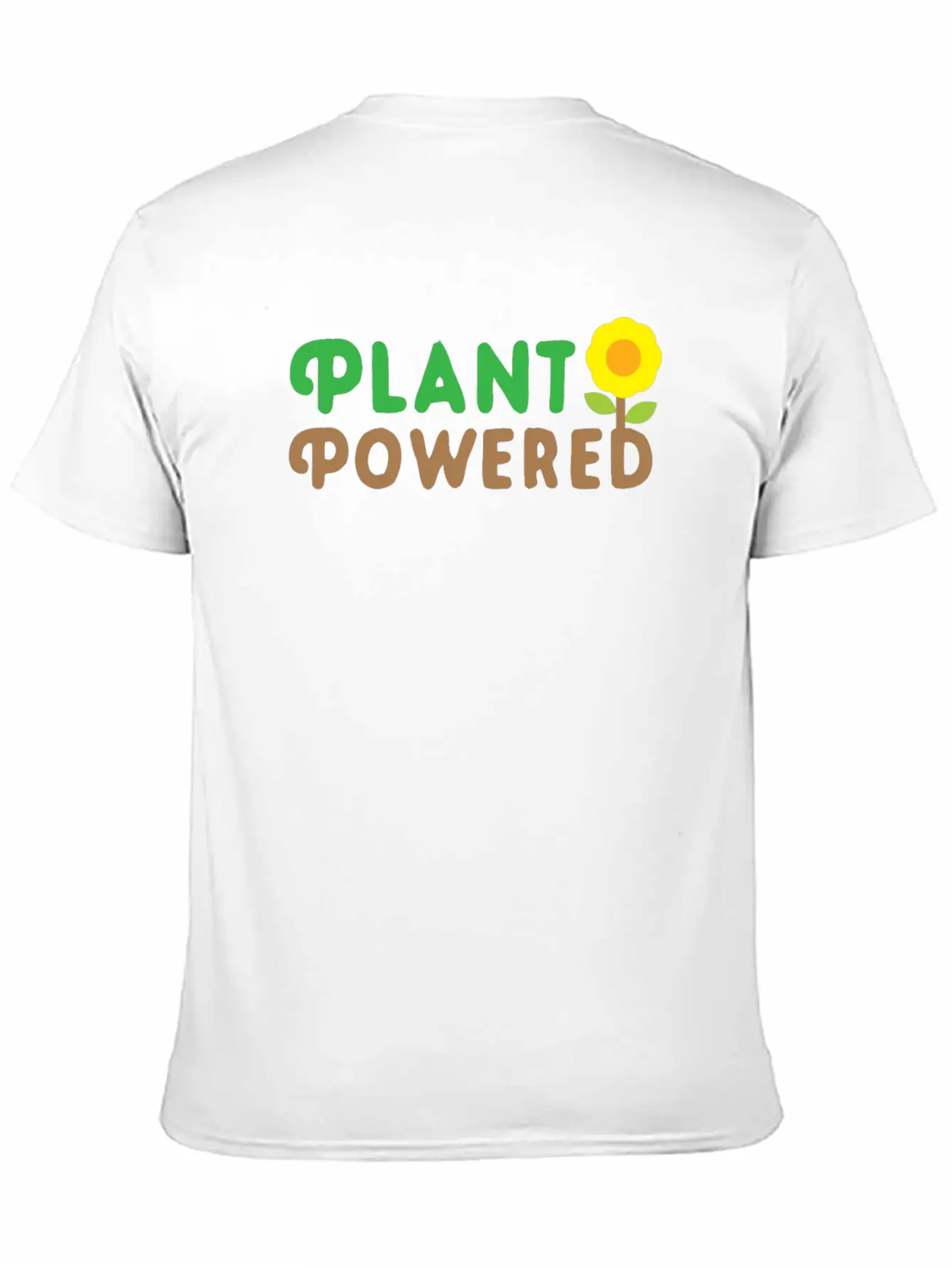 Plant Powered With Sunflower Basic Graphic T-Shirt – Daily Comfort In Soft Cotton