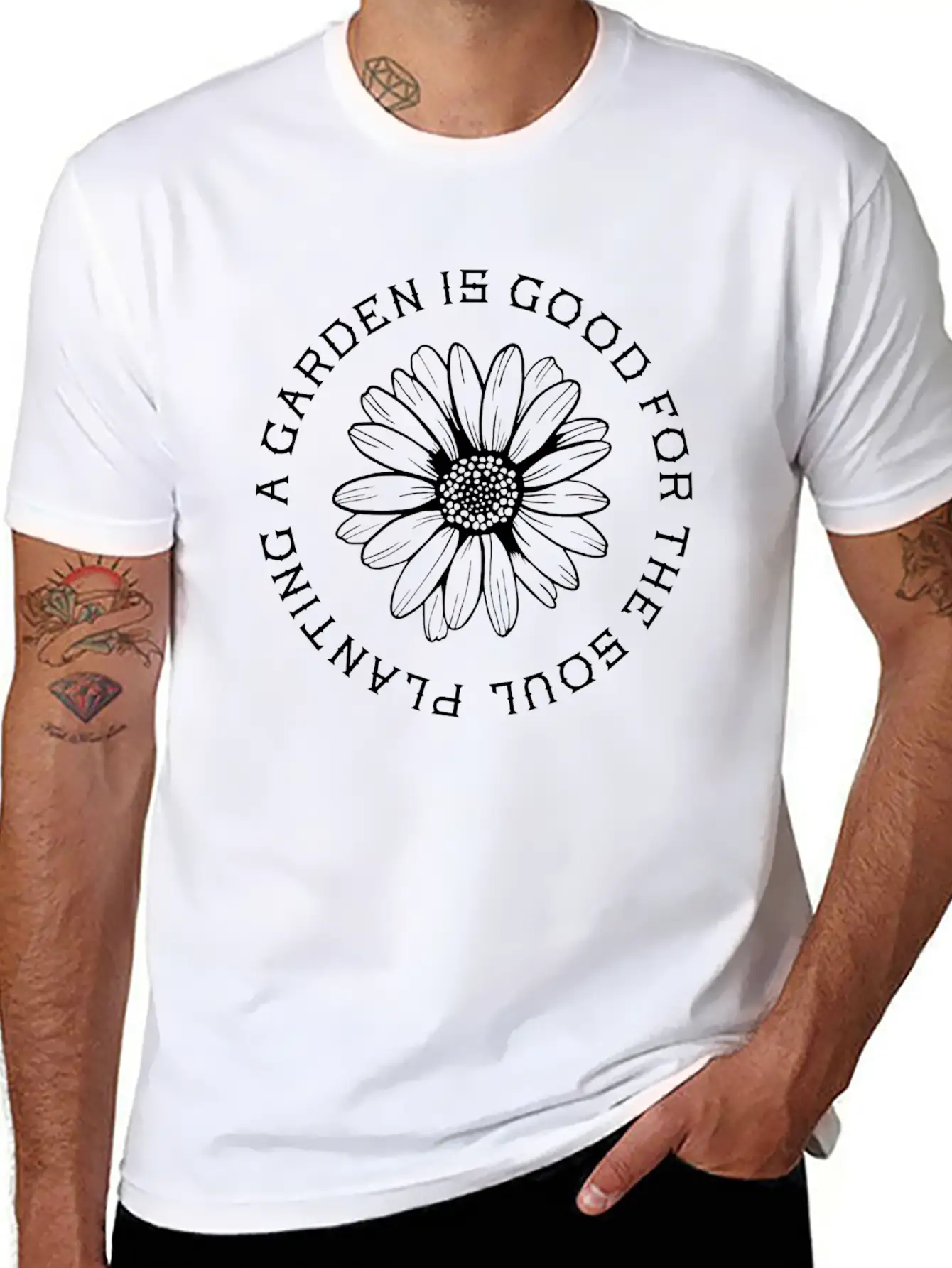 Planting A Garden Is Good For The Soul Lightweight Cotton T-Shirt – Daily Comfort Graphic Shirt