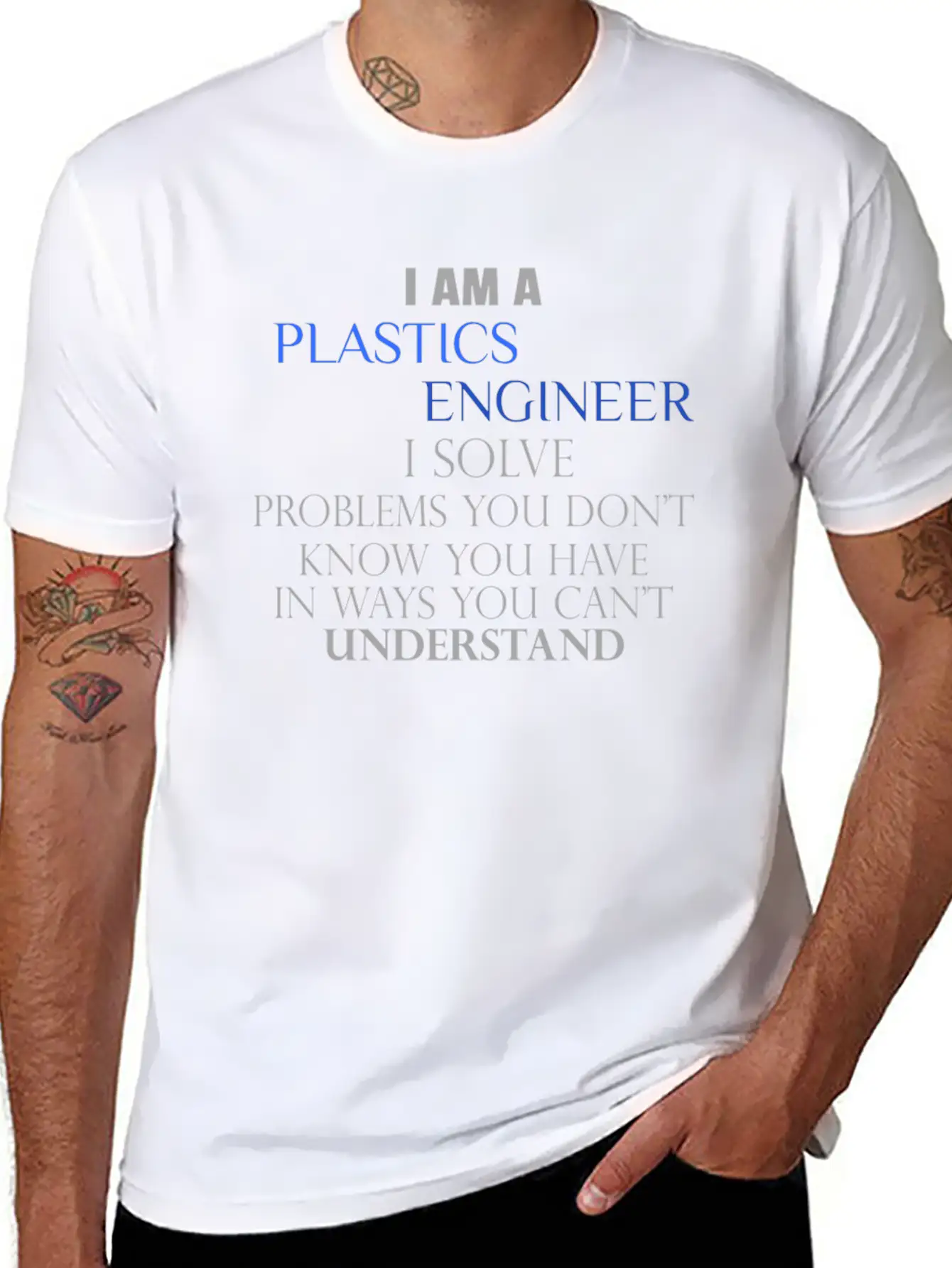 Plastics Engineer - I Am A Plastics Engineer I Sol Essential Cotton Tee For Daily Outfits – Unisex Style