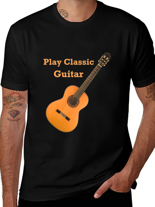 Play Classic Guitar Classic Fit Graphic Tee For Daily Comfort – Unisex Cotton Shirt