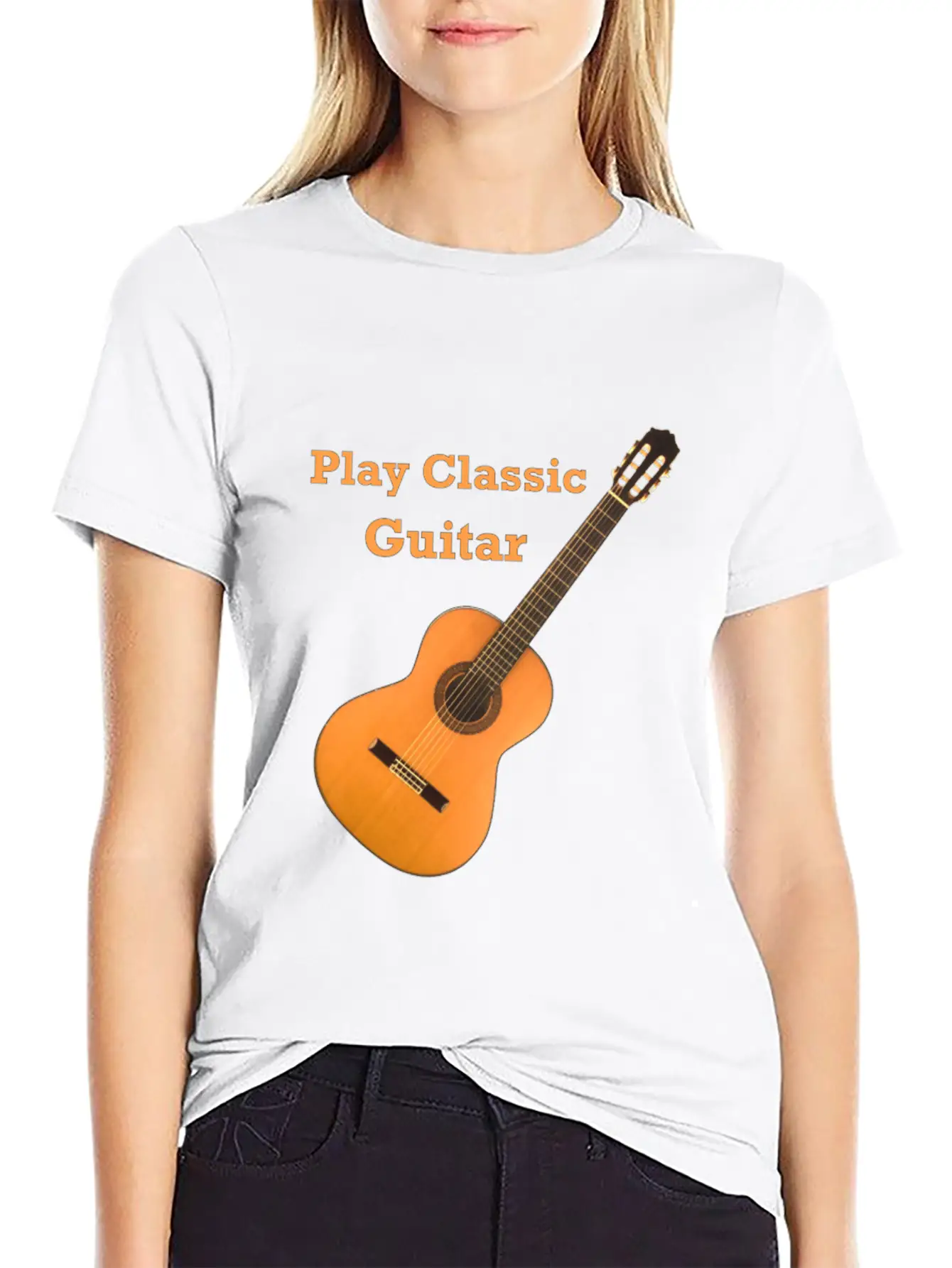 Play Classic Guitar Classic Fit Graphic Tee For Daily Comfort – Unisex Cotton Shirt