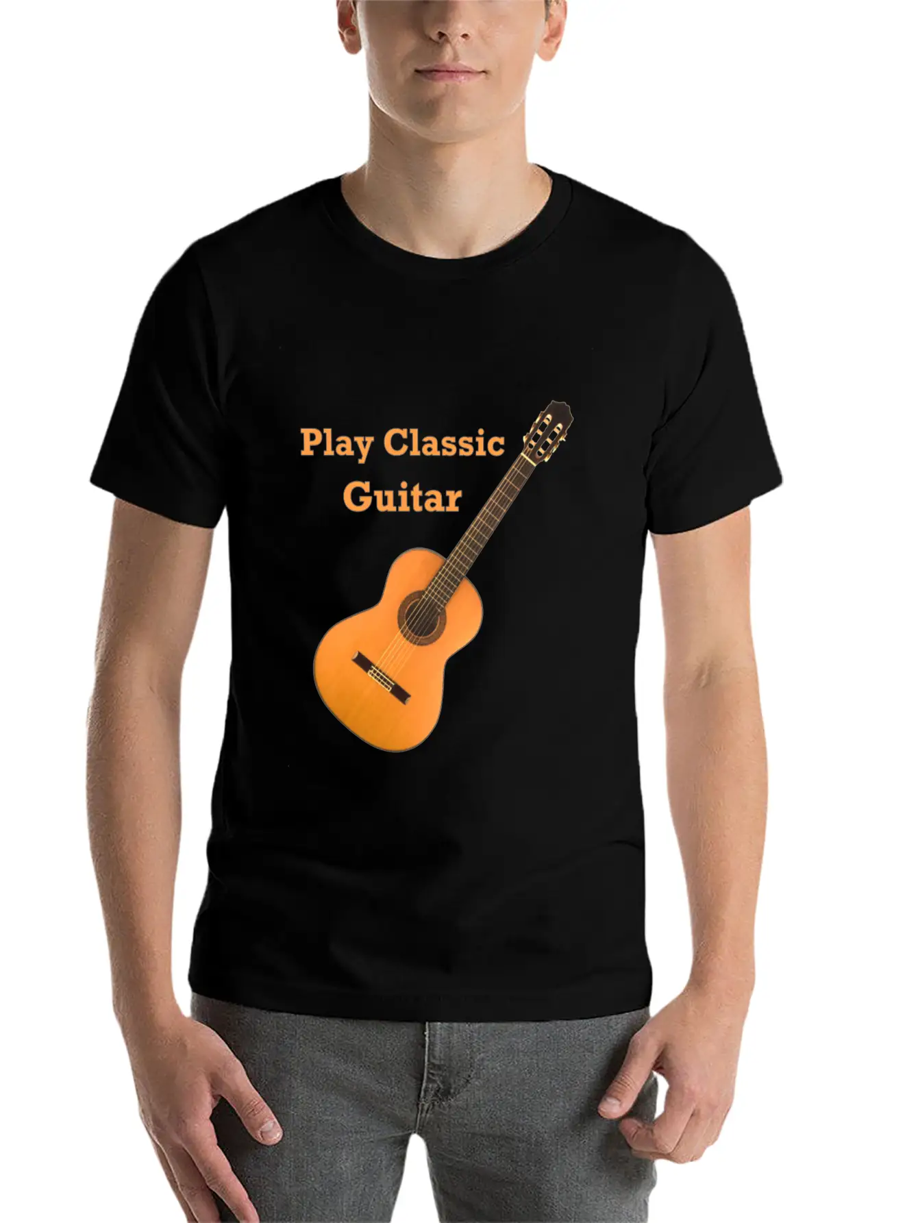 Play Classic Guitar Classic Fit Graphic Tee For Daily Comfort – Unisex Cotton Shirt
