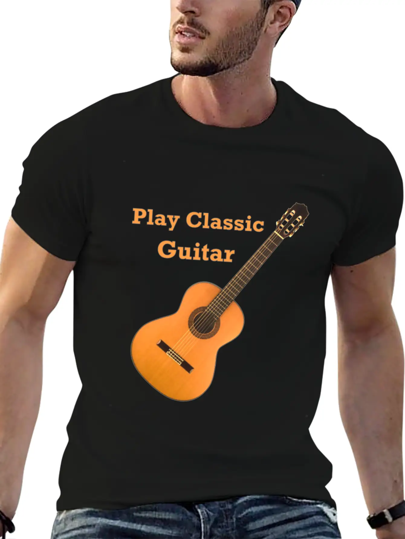 Play Classic Guitar Classic Fit Graphic Tee For Daily Comfort – Unisex Cotton Shirt