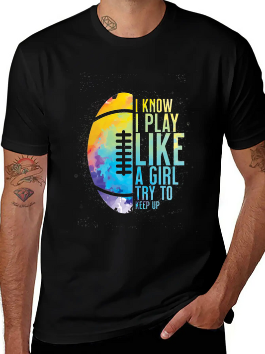Play Like A Girl - American Football Sports Girl Unisex Casual T-Shirt – Clean Design For Daily Comfort