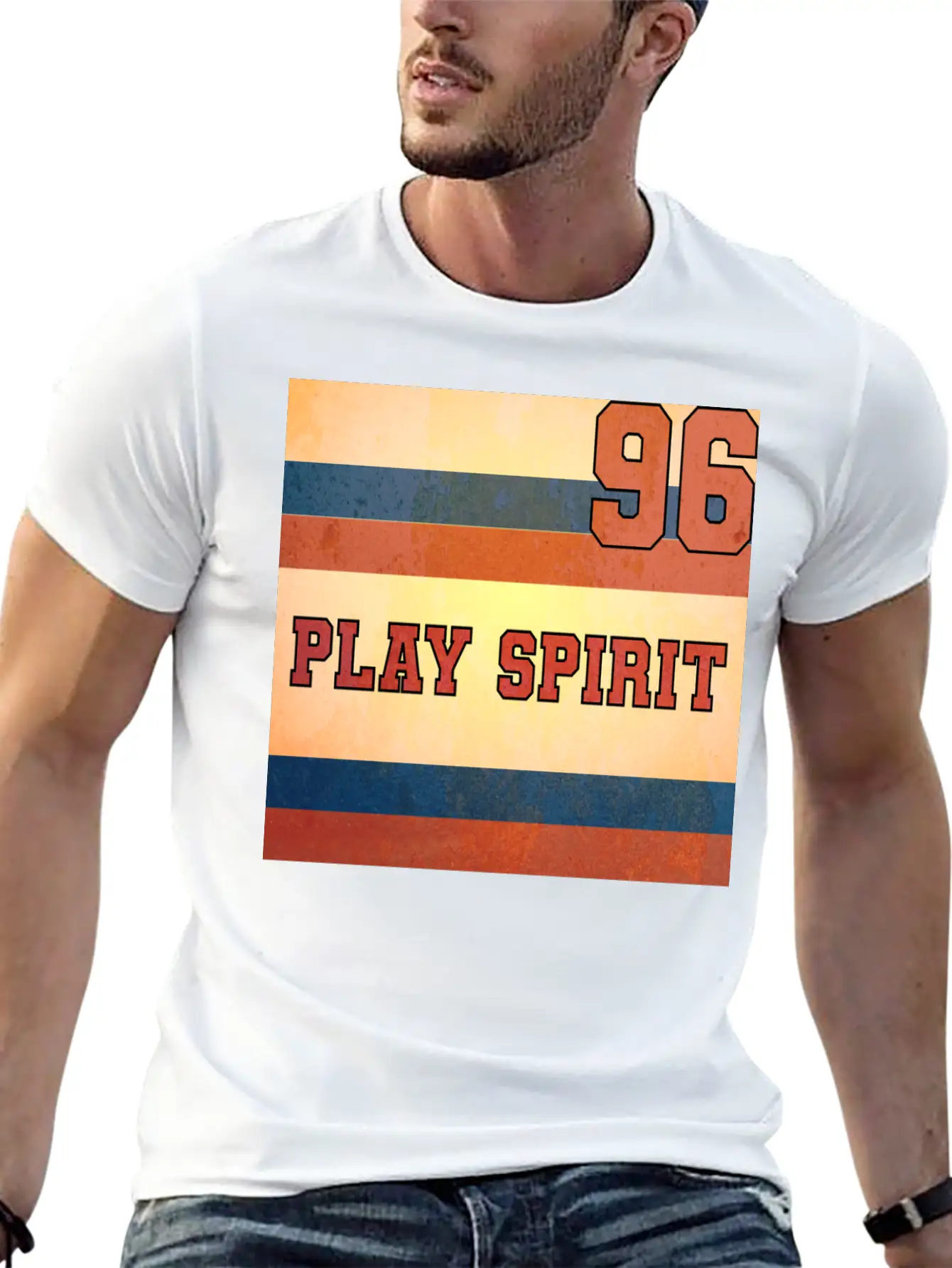 PLAY SPIRIT NUMBER 96 Soft Cotton Short Sleeve Tee – Unisex Wardrobe Staple