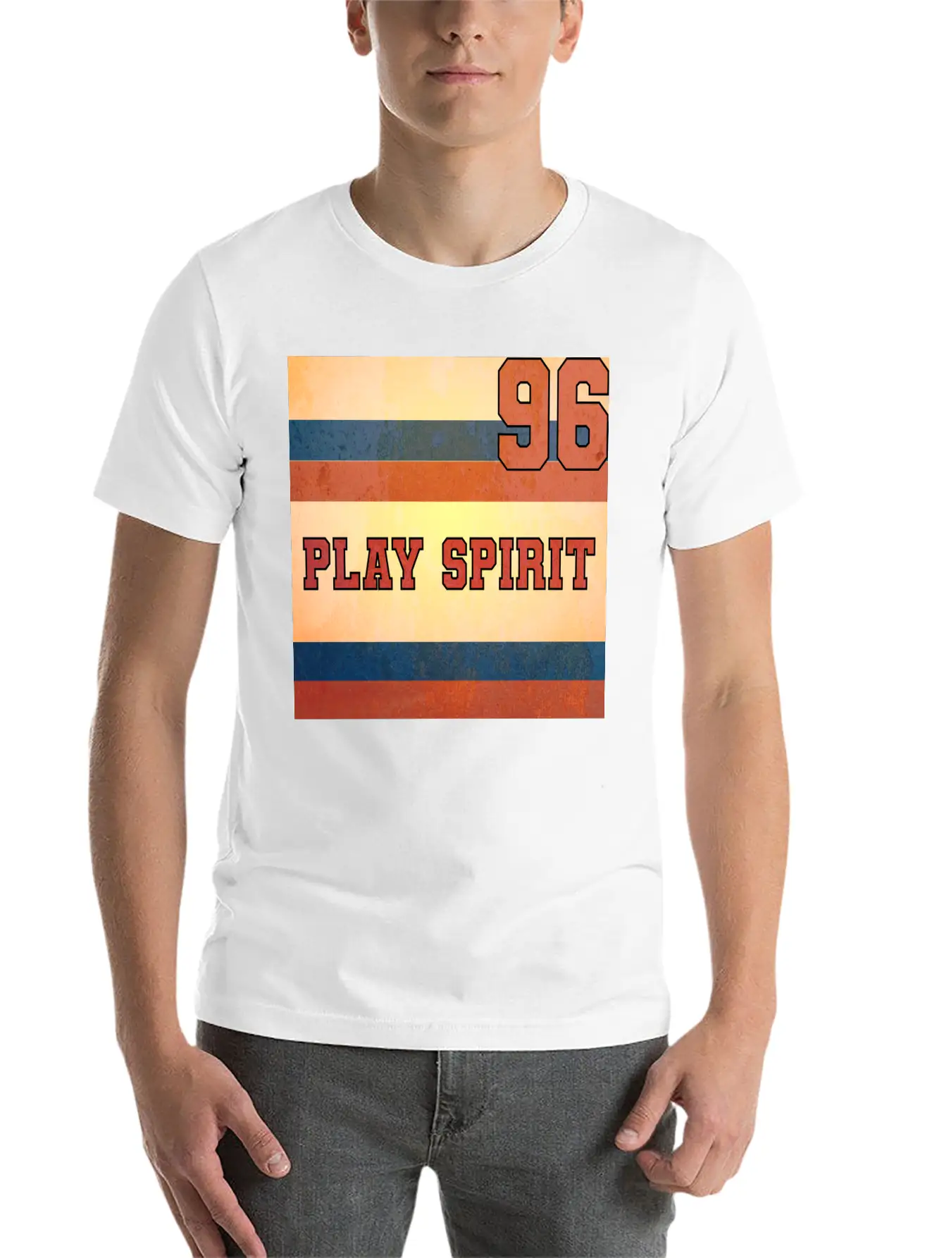 PLAY SPIRIT NUMBER 96 Soft Cotton Short Sleeve Tee – Unisex Wardrobe Staple