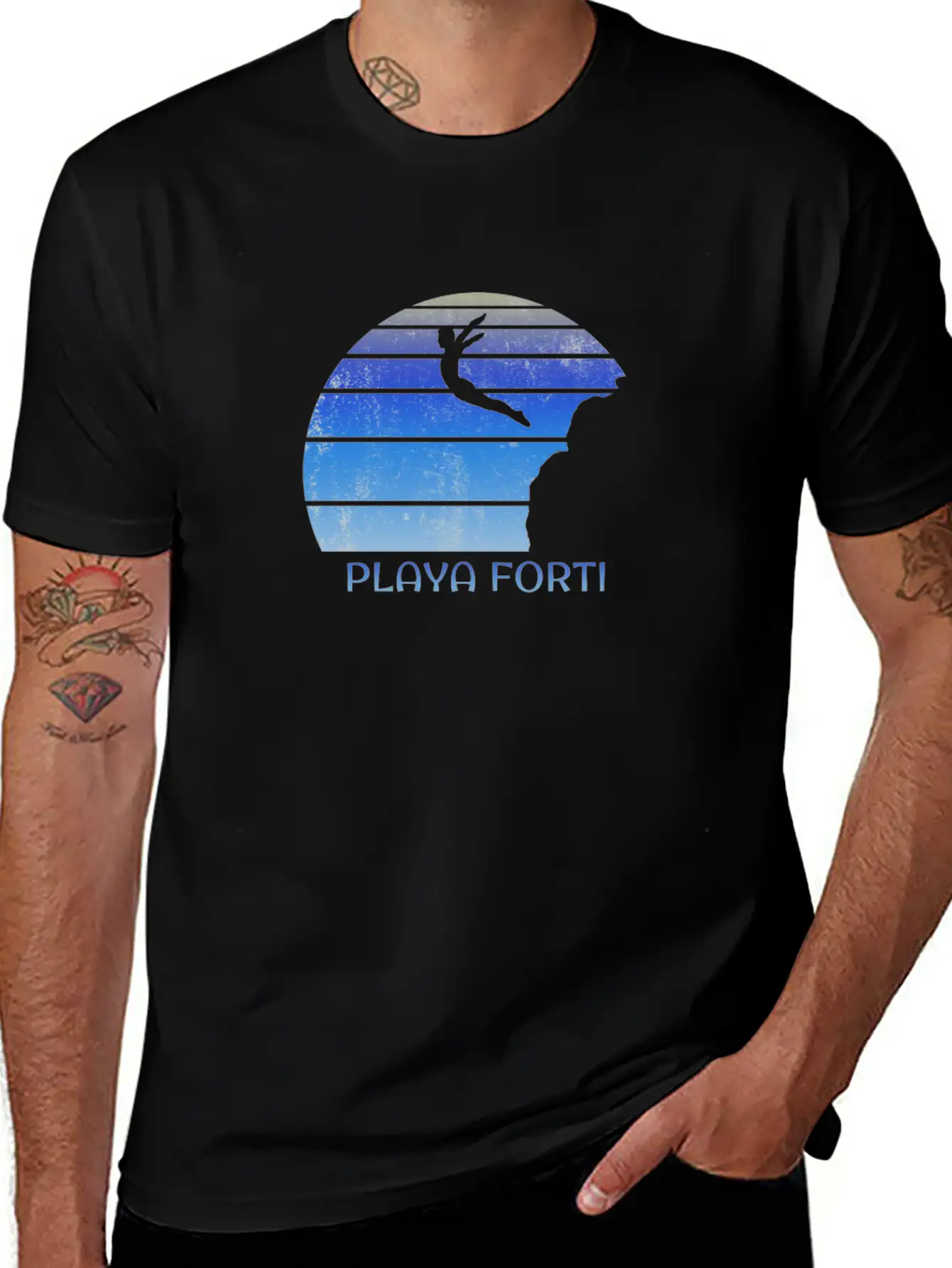 Playa Forti Curacao Cliff Diving Fan Unisex Casual T-Shirt – Clean Design For Daily Comfort