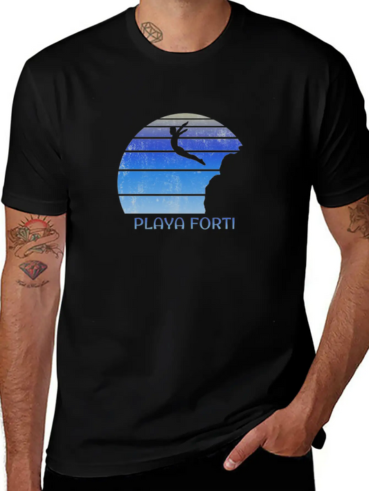 Playa Forti Curacao Cliff Diving Fan Unisex Casual T-Shirt – Clean Design For Daily Comfort
