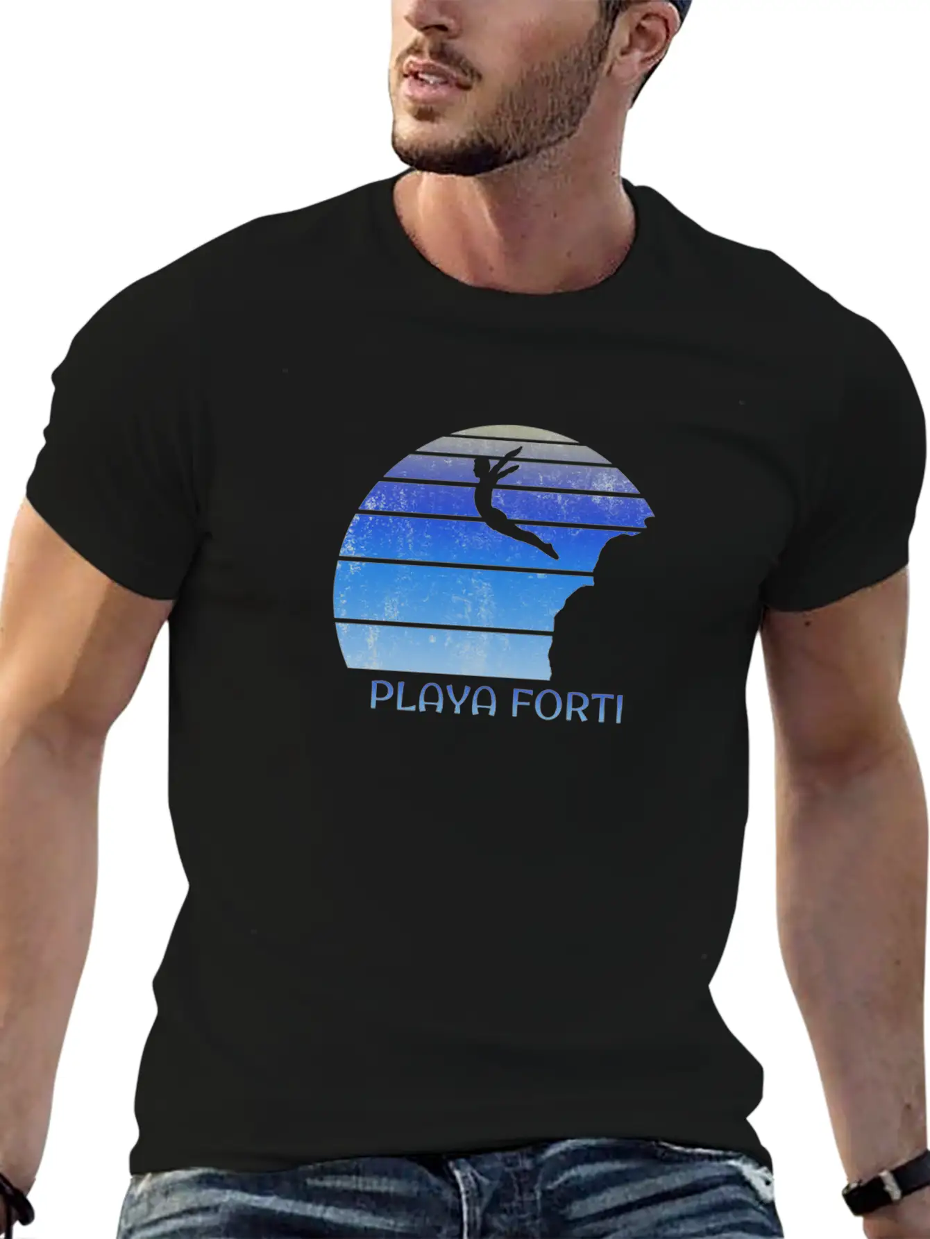 Playa Forti Curacao Cliff Diving Fan Unisex Casual T-Shirt – Clean Design For Daily Comfort
