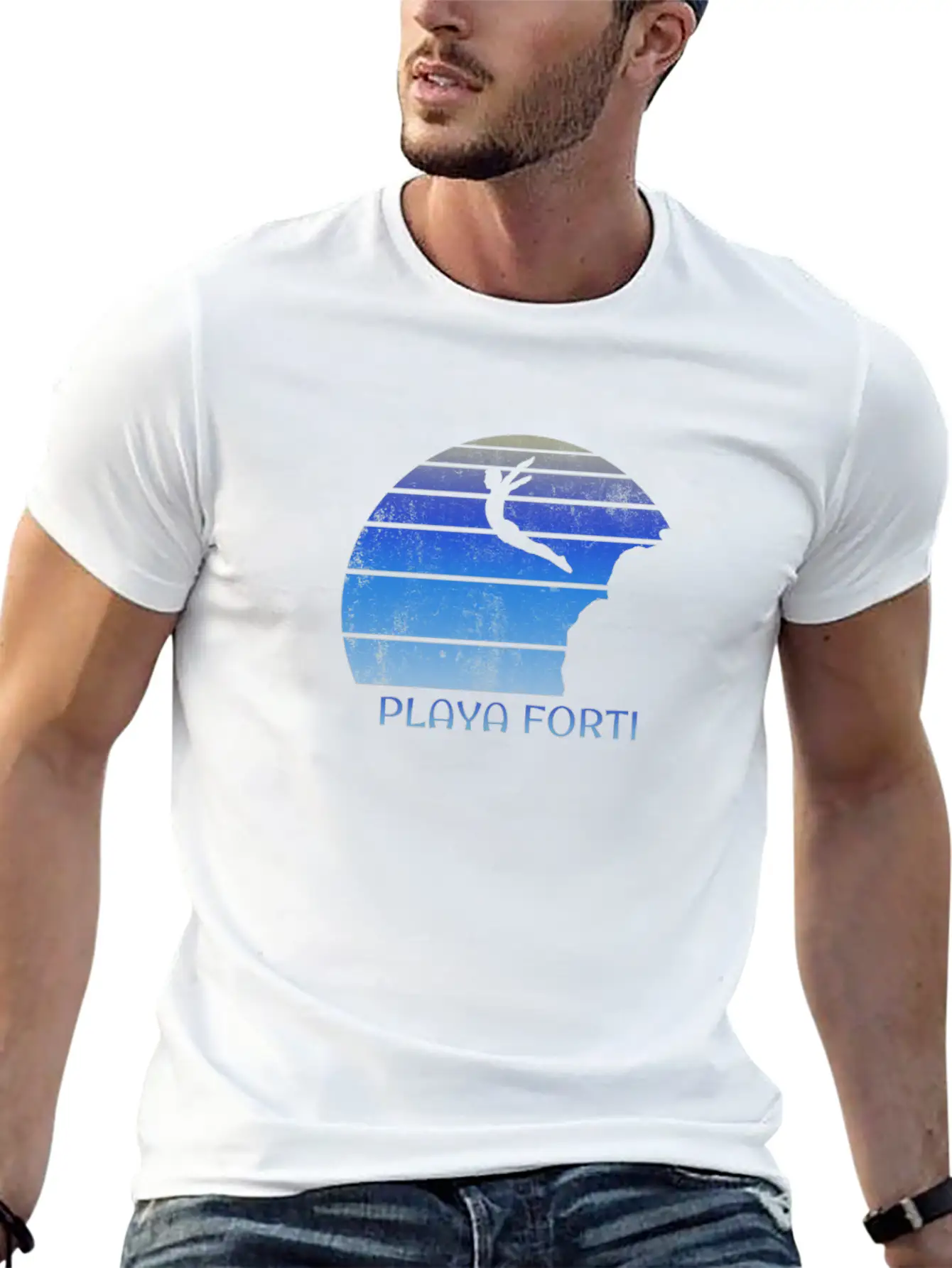 Playa Forti Curacao Cliff Diving Fan Unisex Casual T-Shirt – Clean Design For Daily Comfort
