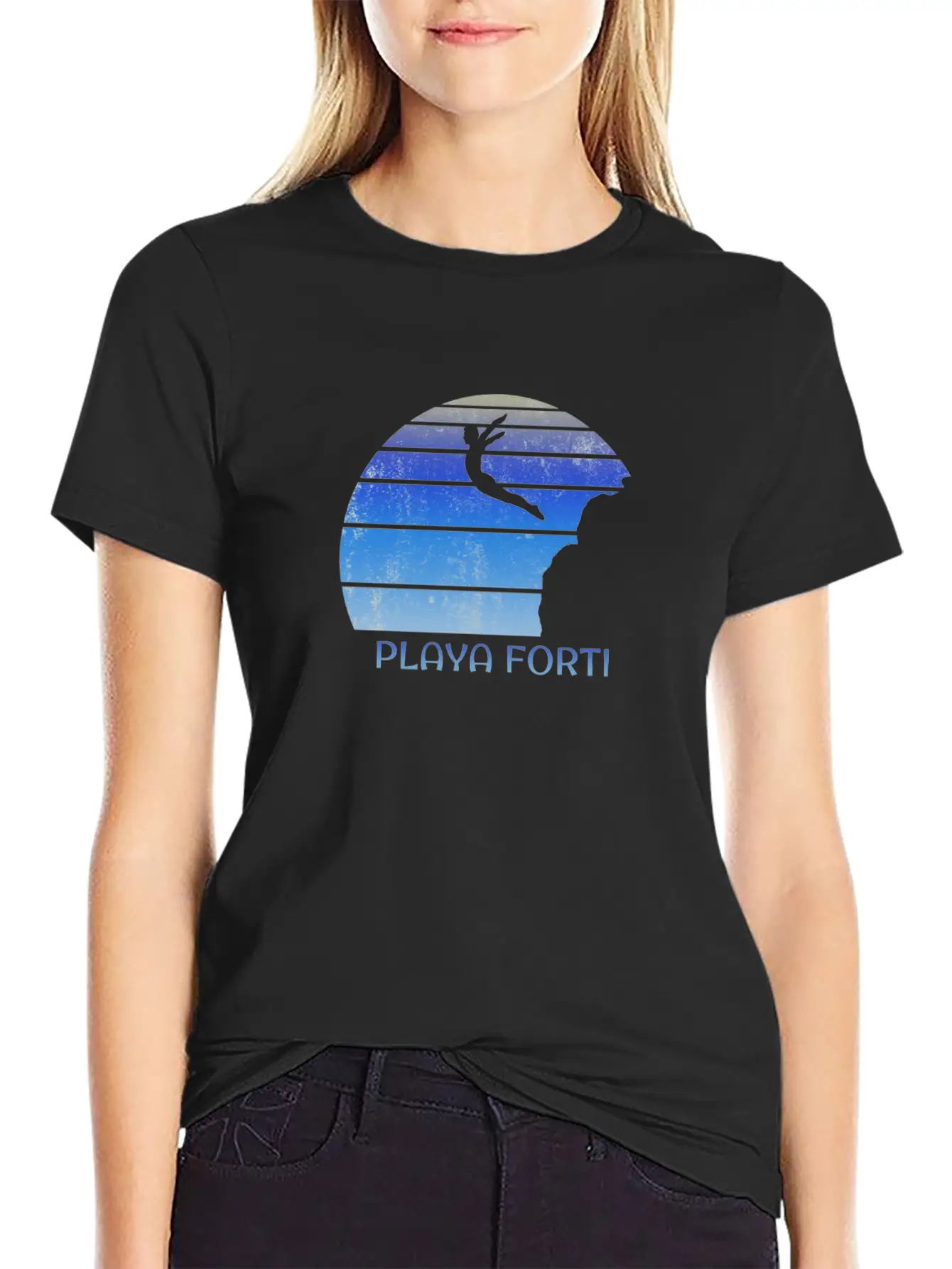 Playa Forti Curacao Cliff Diving Fan Unisex Casual T-Shirt – Clean Design For Daily Comfort