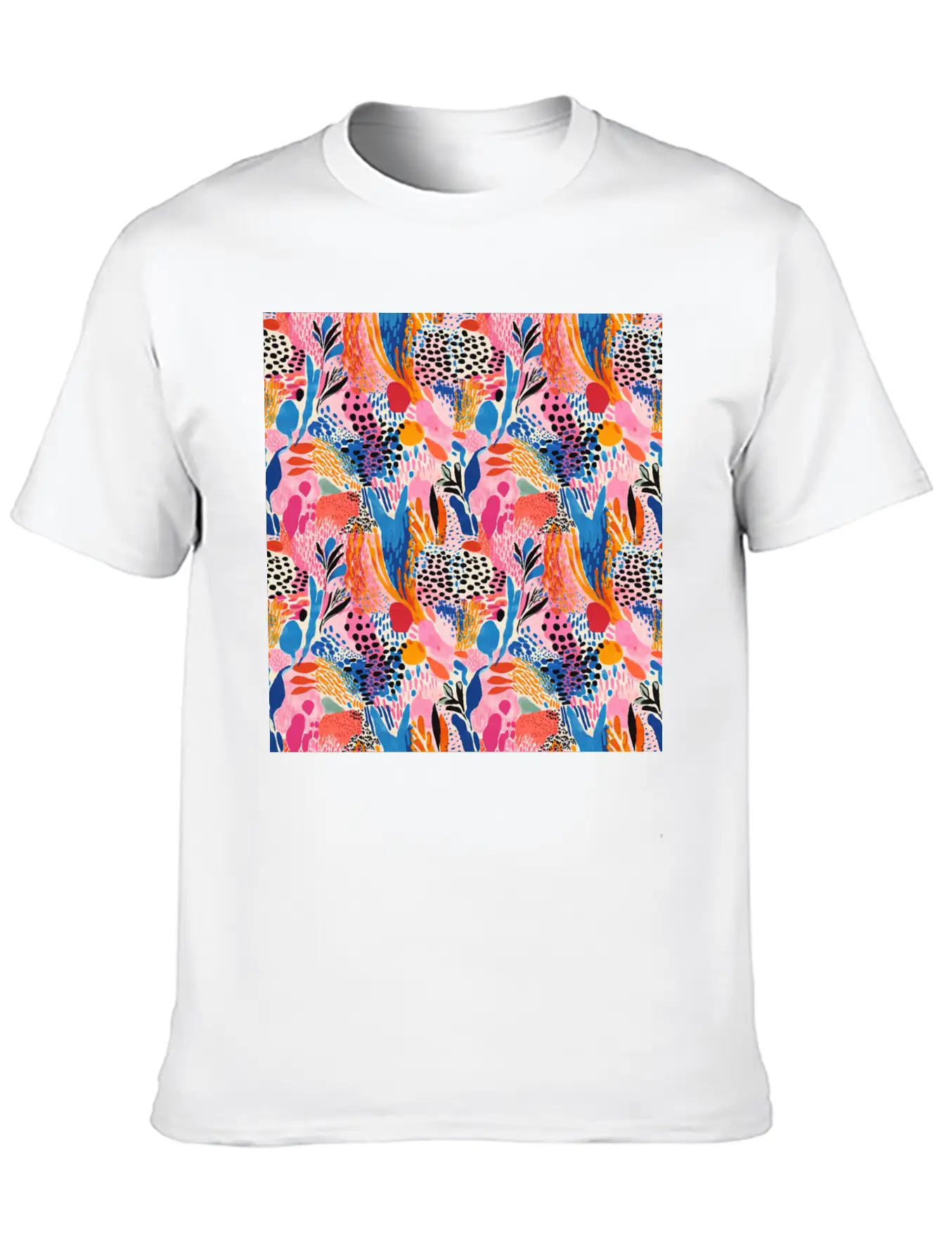 Playful Colors Abstract Pattern Unisex Casual T-Shirt – Clean Design For Daily Comfort