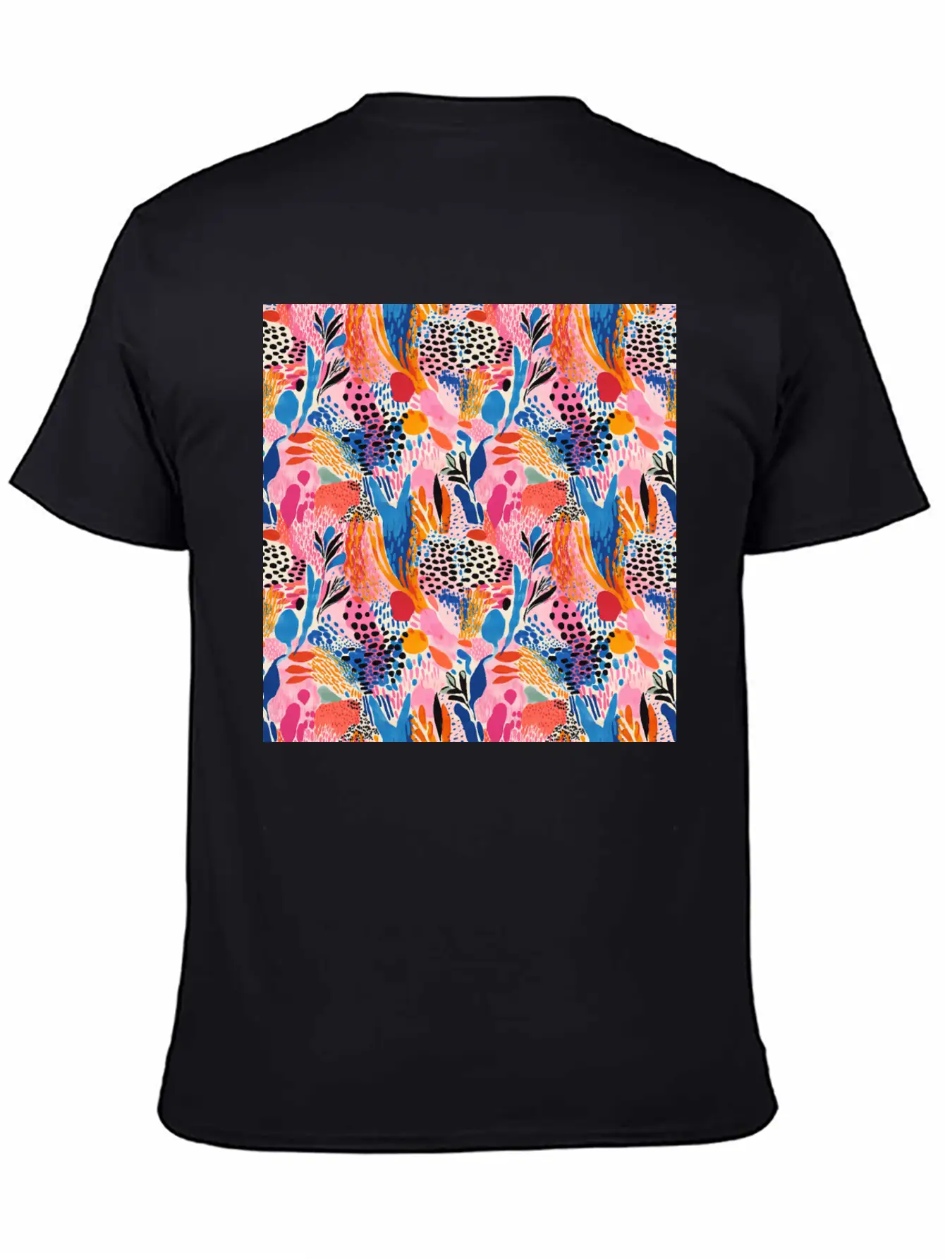 Playful Colors Abstract Pattern Unisex Casual T-Shirt – Clean Design For Daily Comfort