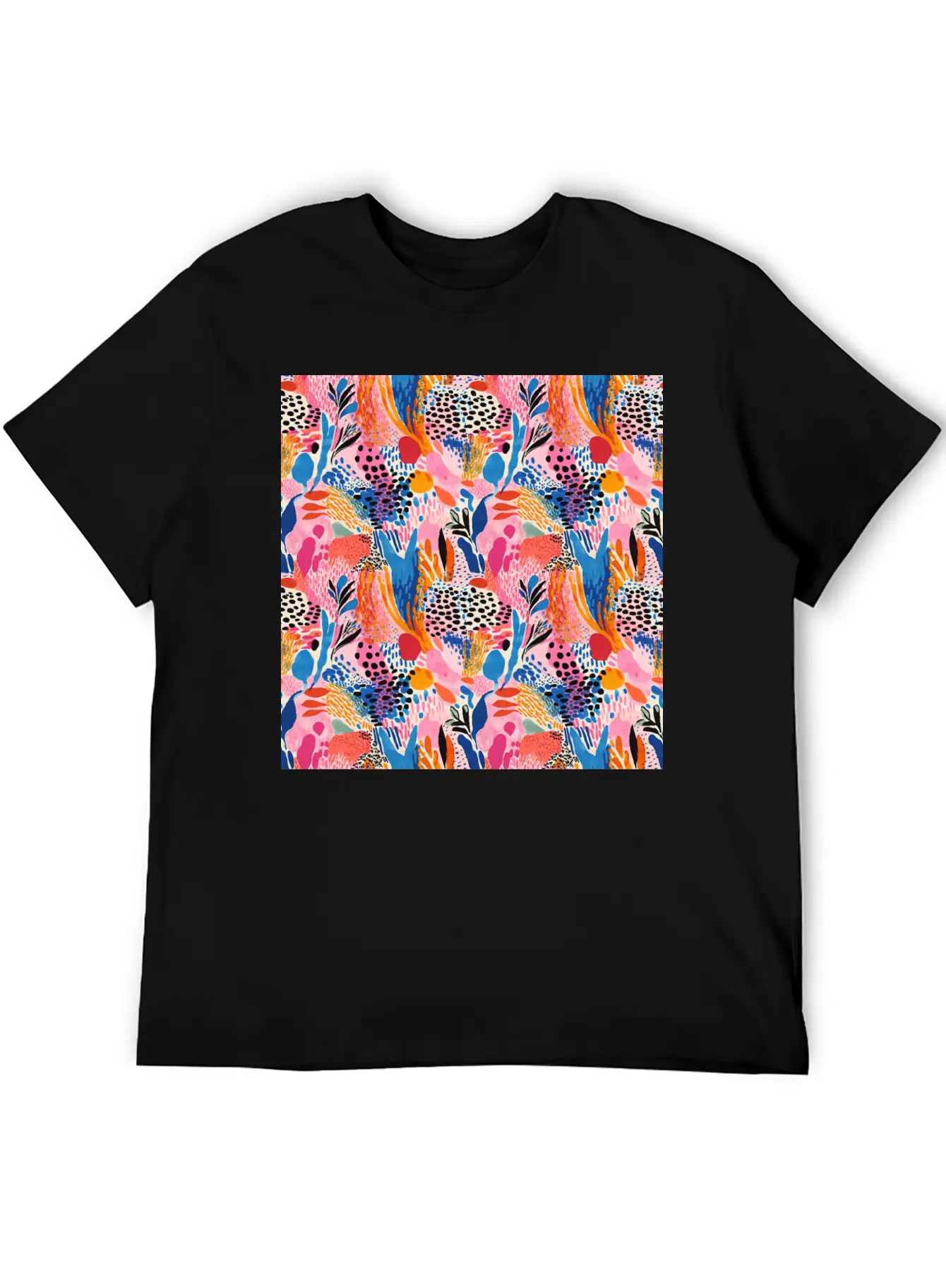 Playful Colors Abstract Pattern Unisex Casual T-Shirt – Clean Design For Daily Comfort