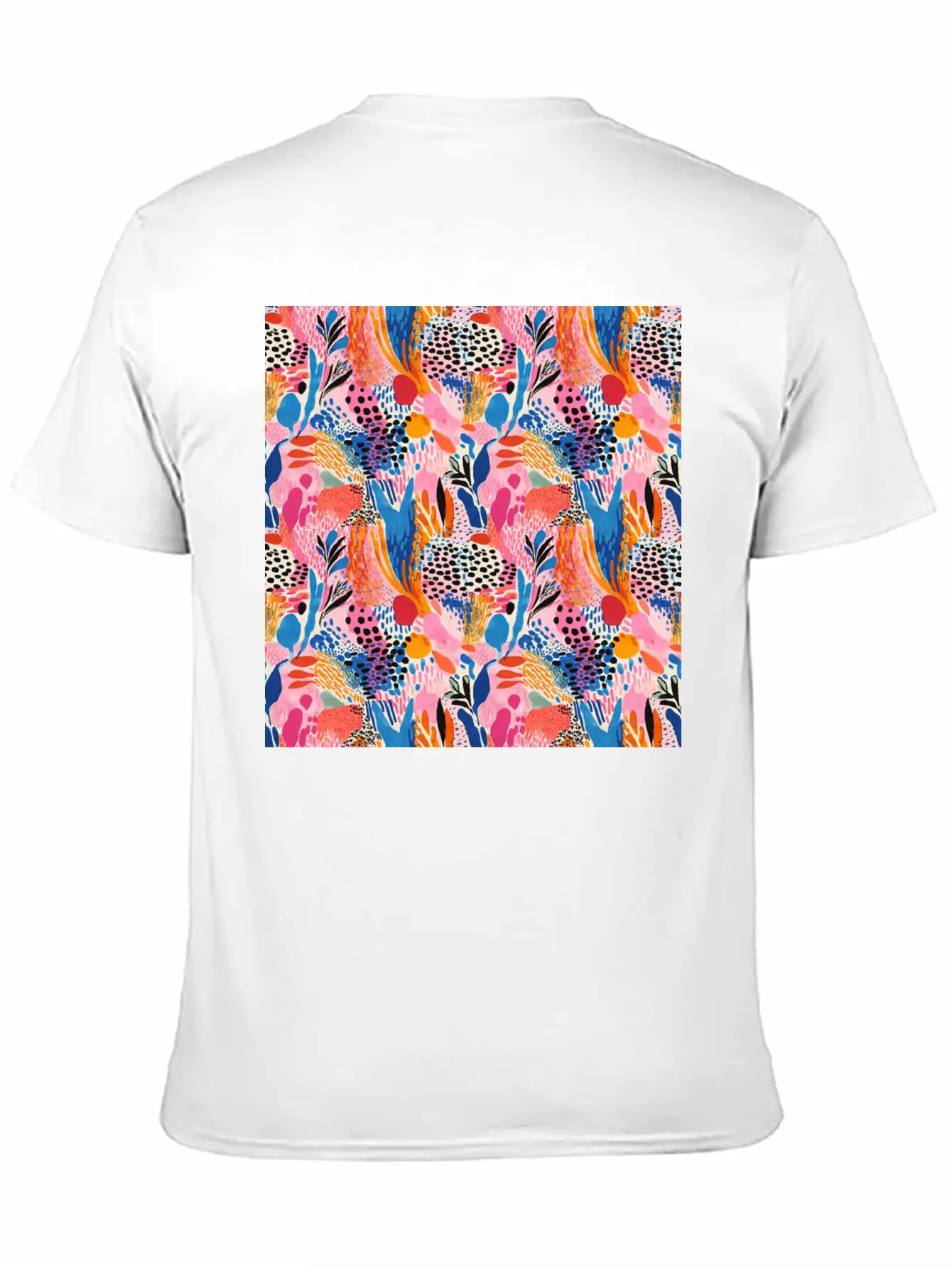 Playful Colors Abstract Pattern Unisex Casual T-Shirt – Clean Design For Daily Comfort
