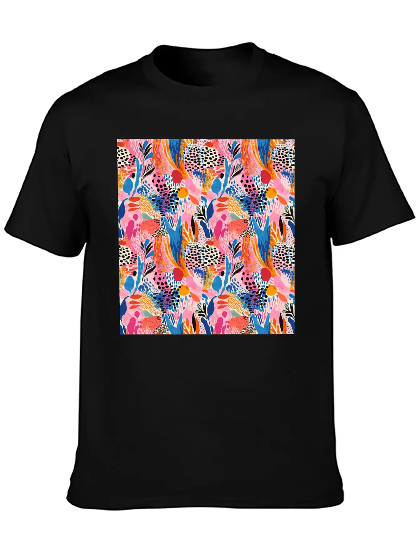 Playful Colors Abstract Pattern Unisex Casual T-Shirt – Clean Design For Daily Comfort