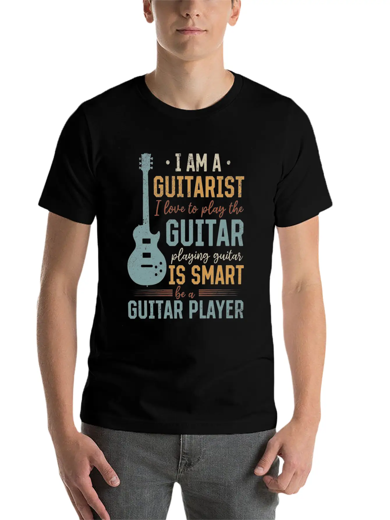 Playing Guitar Is Smart Be A Guitar Player - Elect Relaxed Everyday Tee – Lightweight And Durable Cotton