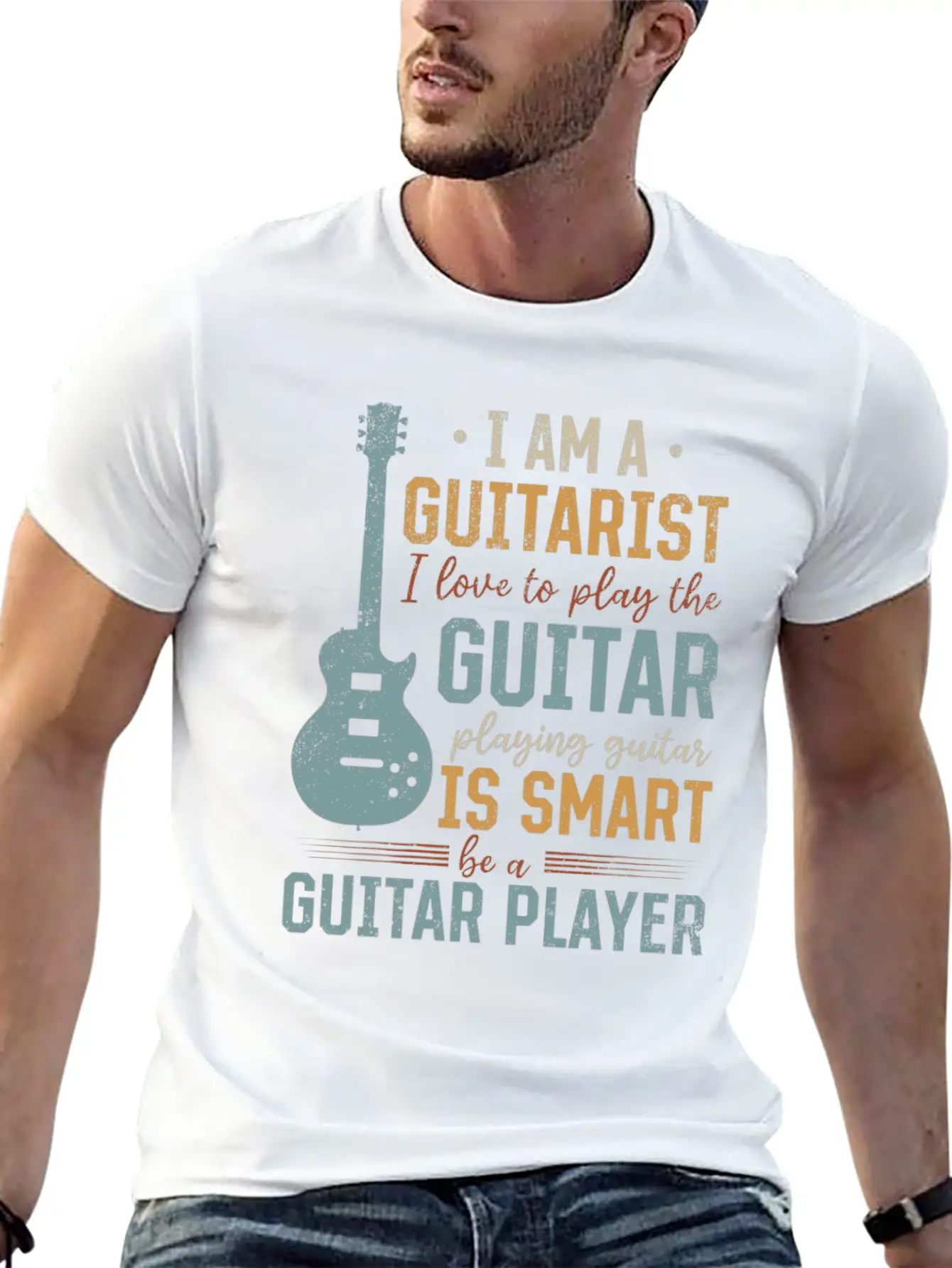 Playing Guitar Is Smart Be A Guitar Player - Elect Relaxed Everyday Tee – Lightweight And Durable Cotton