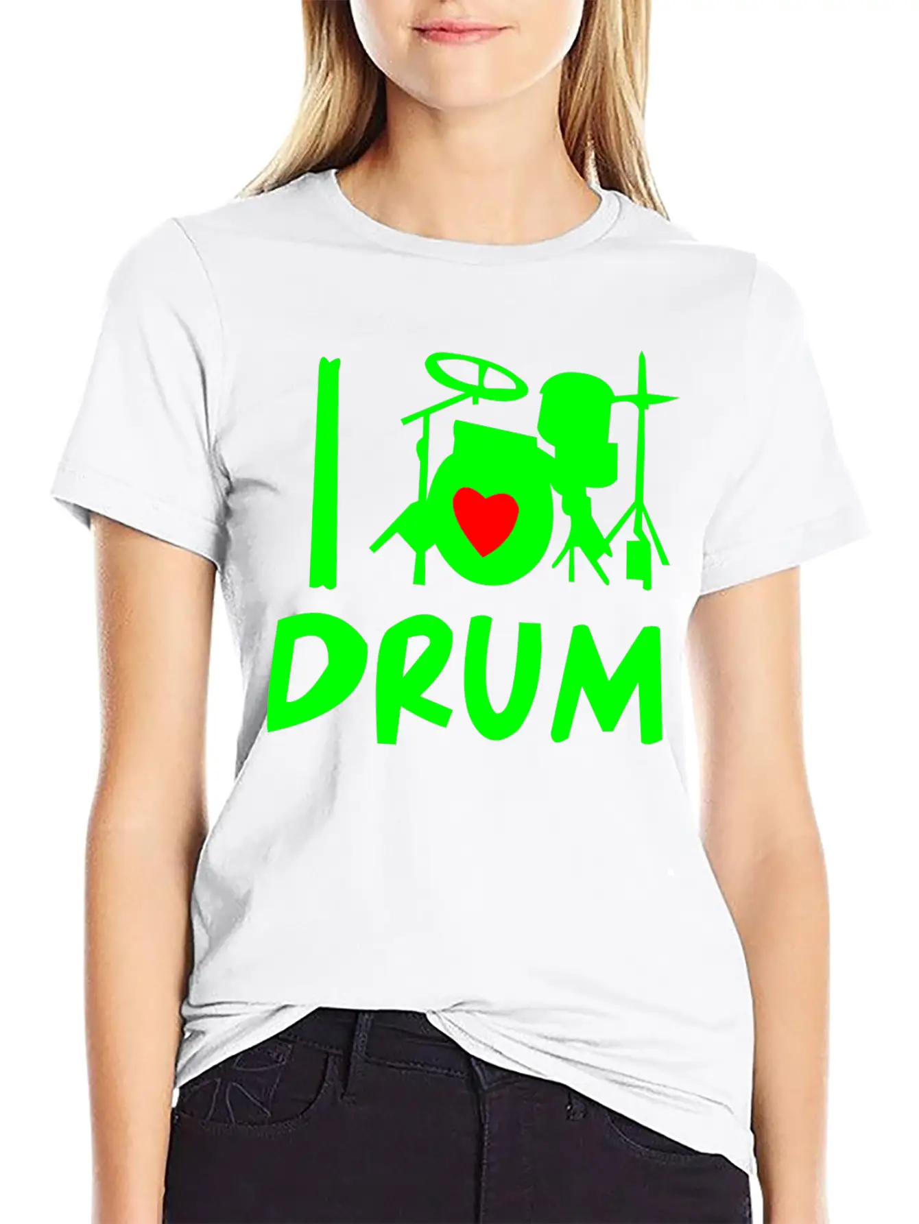 Playing Music Drums Comfortable Minimalist Graphic Tee – Summer Style Essential