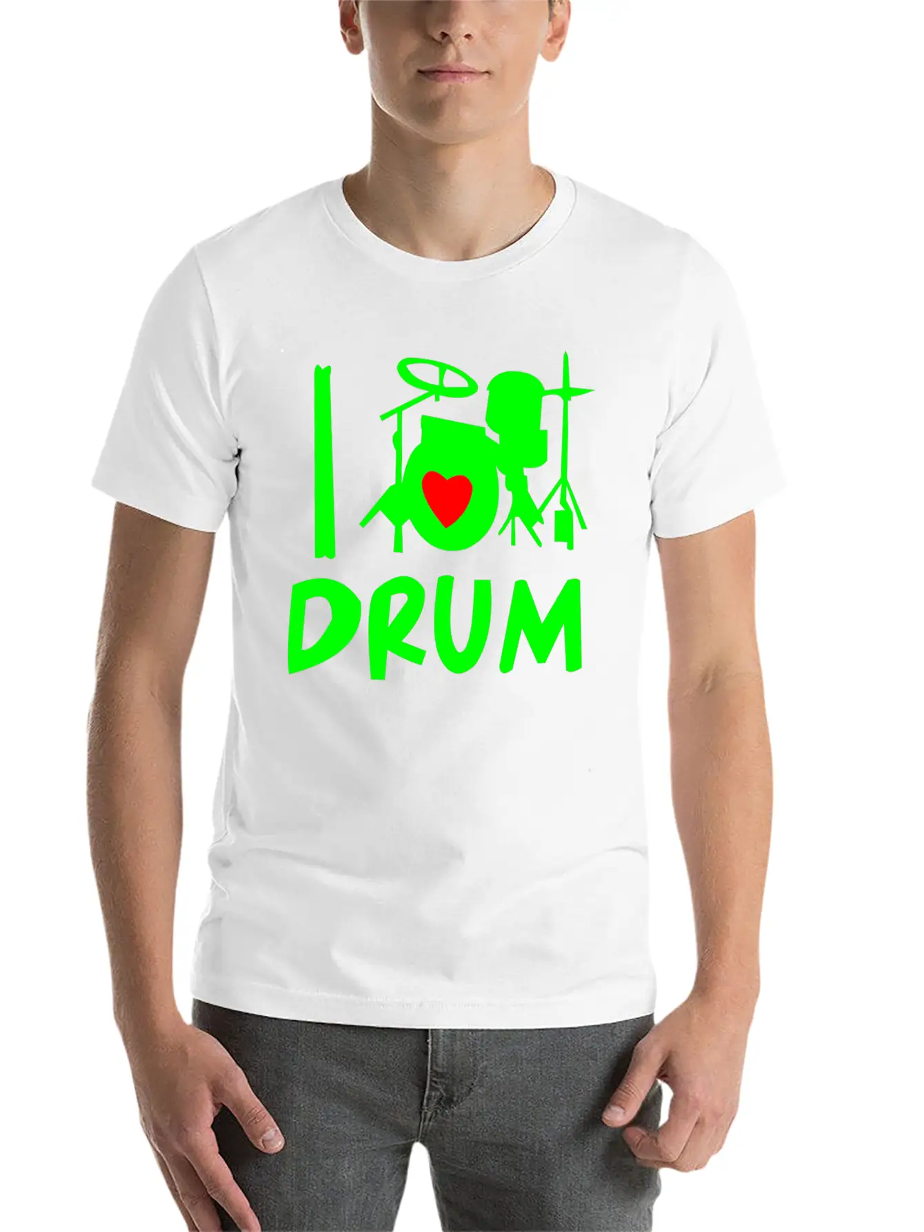 Playing Music Drums Comfortable Minimalist Graphic Tee – Summer Style Essential