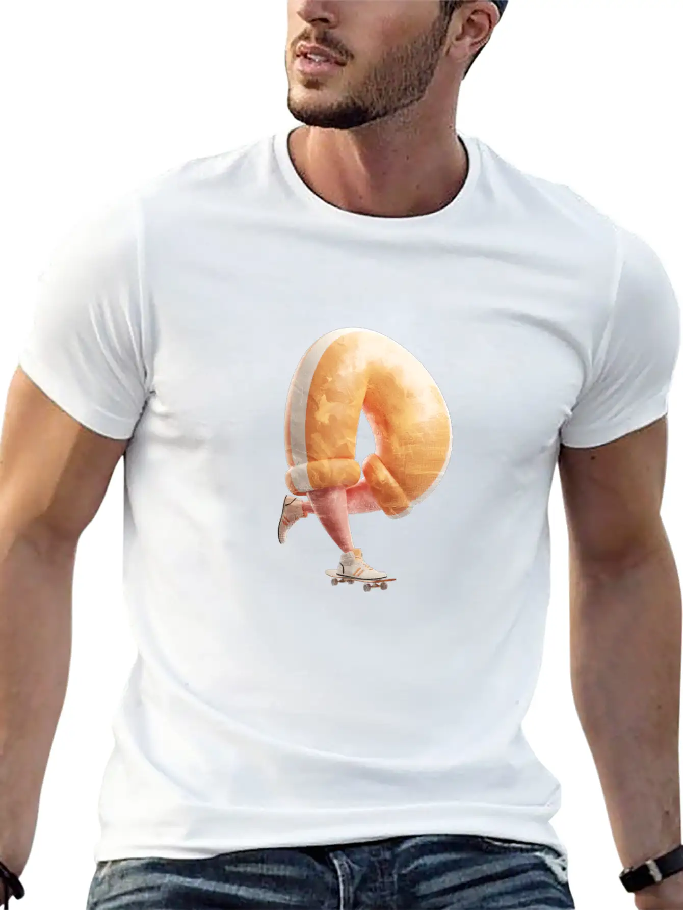 Playing Skateboarding 3d Illustration Comfortable Minimalist Graphic Tee – Summer Style Essential