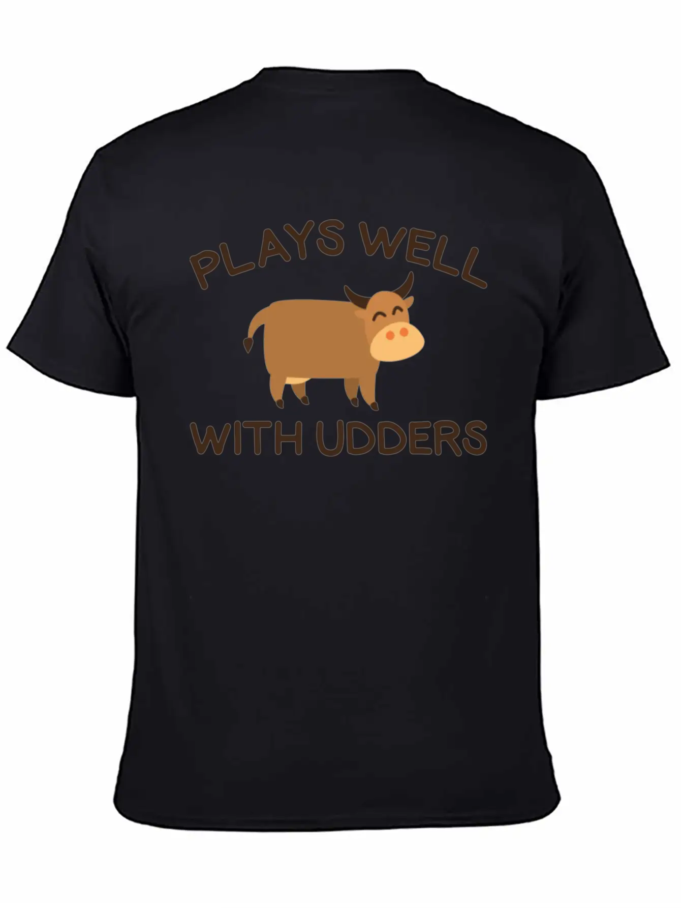 Plays Well With Udders Soft Cotton Short Sleeve Tee – Unisex Wardrobe Staple