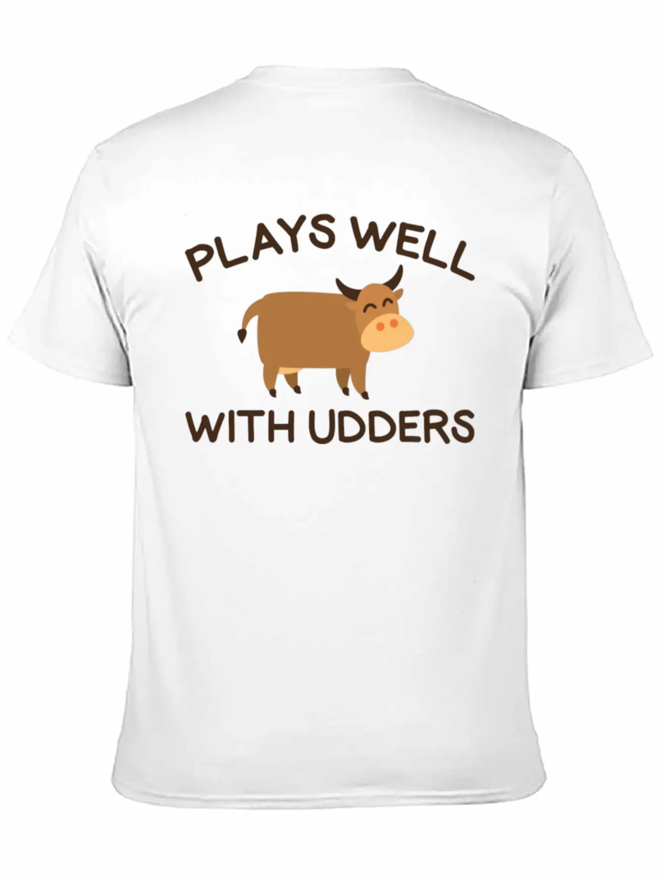 Plays Well With Udders Soft Cotton Short Sleeve Tee – Unisex Wardrobe Staple