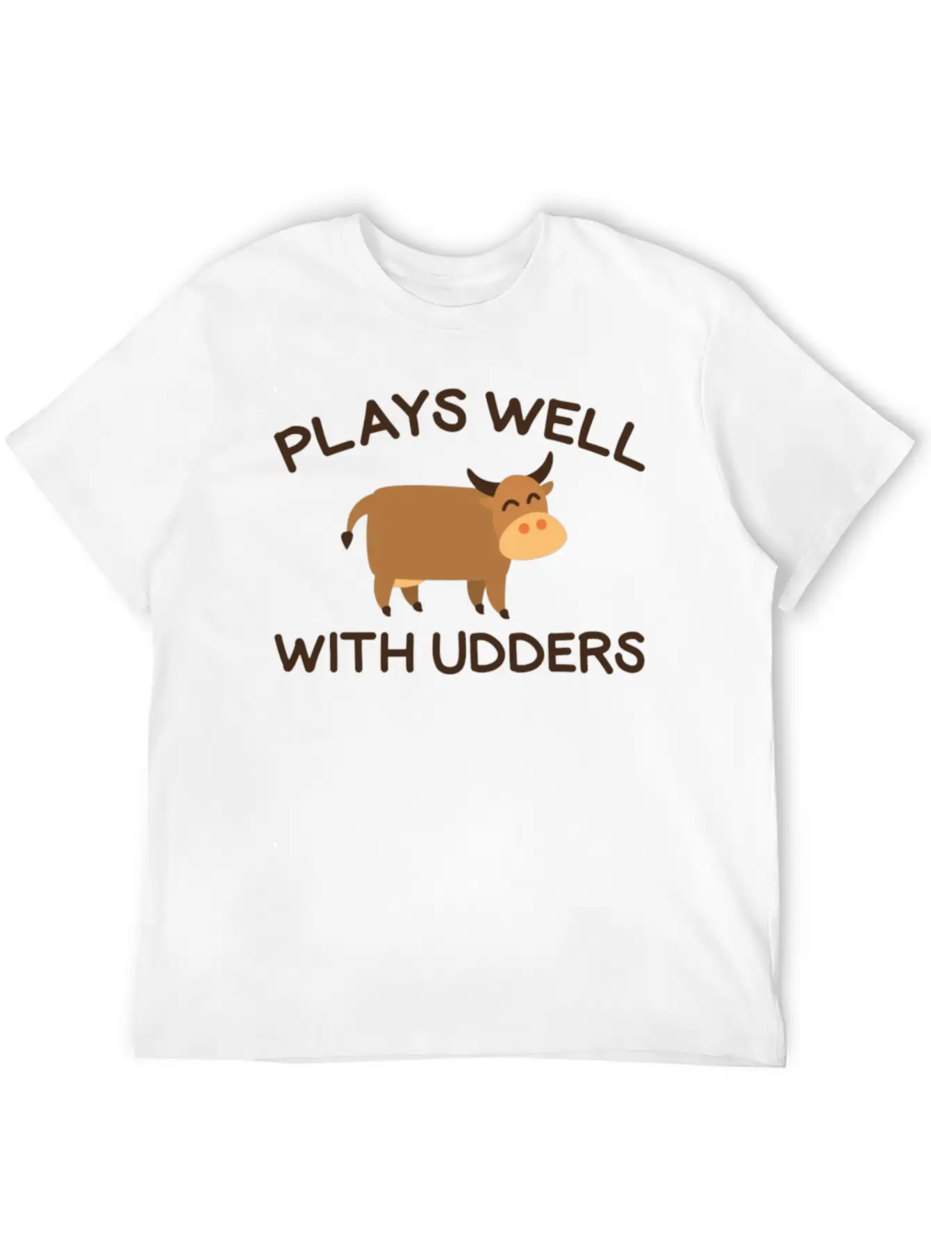 Plays Well With Udders Soft Cotton Short Sleeve Tee – Unisex Wardrobe Staple