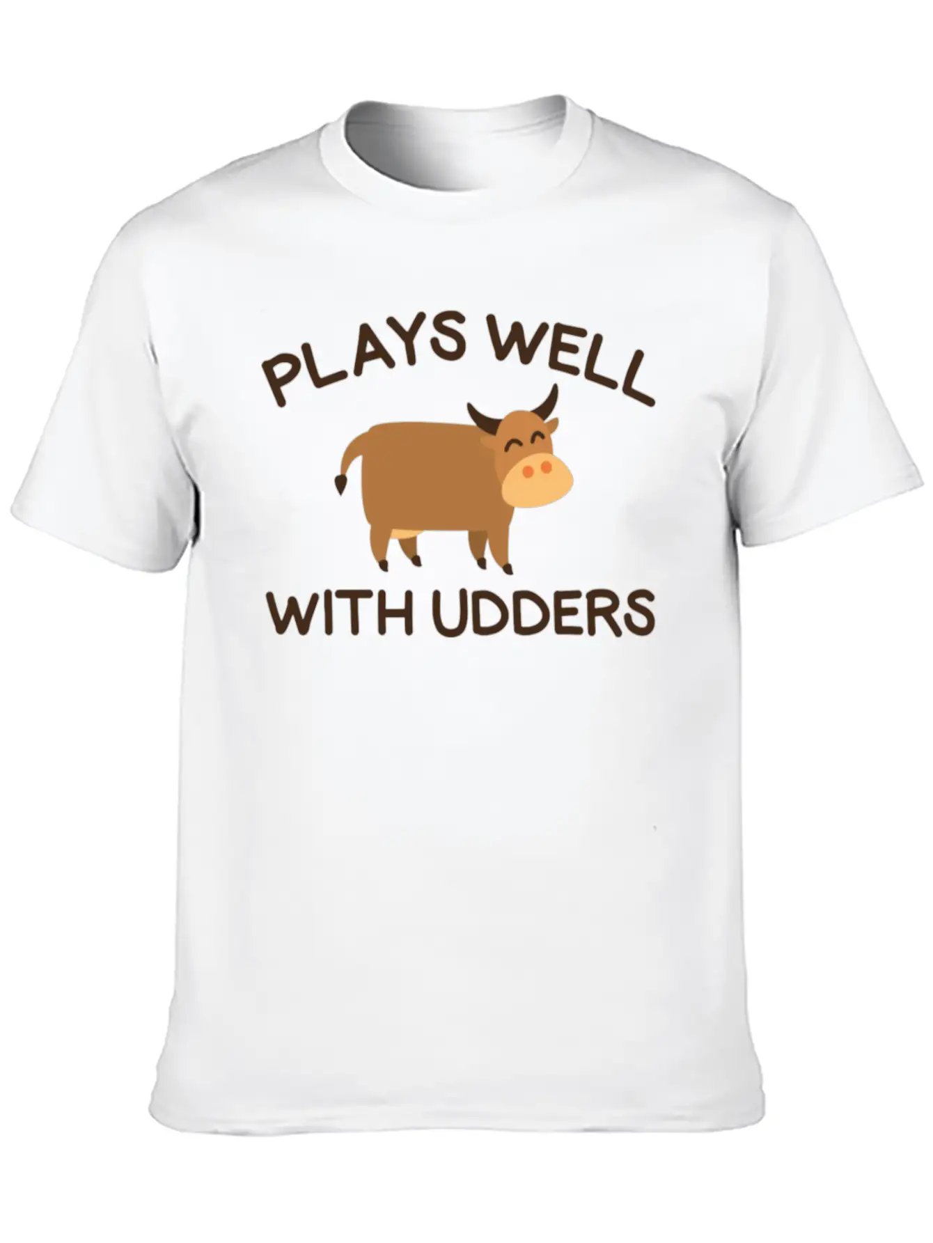 Plays Well With Udders Soft Cotton Short Sleeve Tee – Unisex Wardrobe Staple