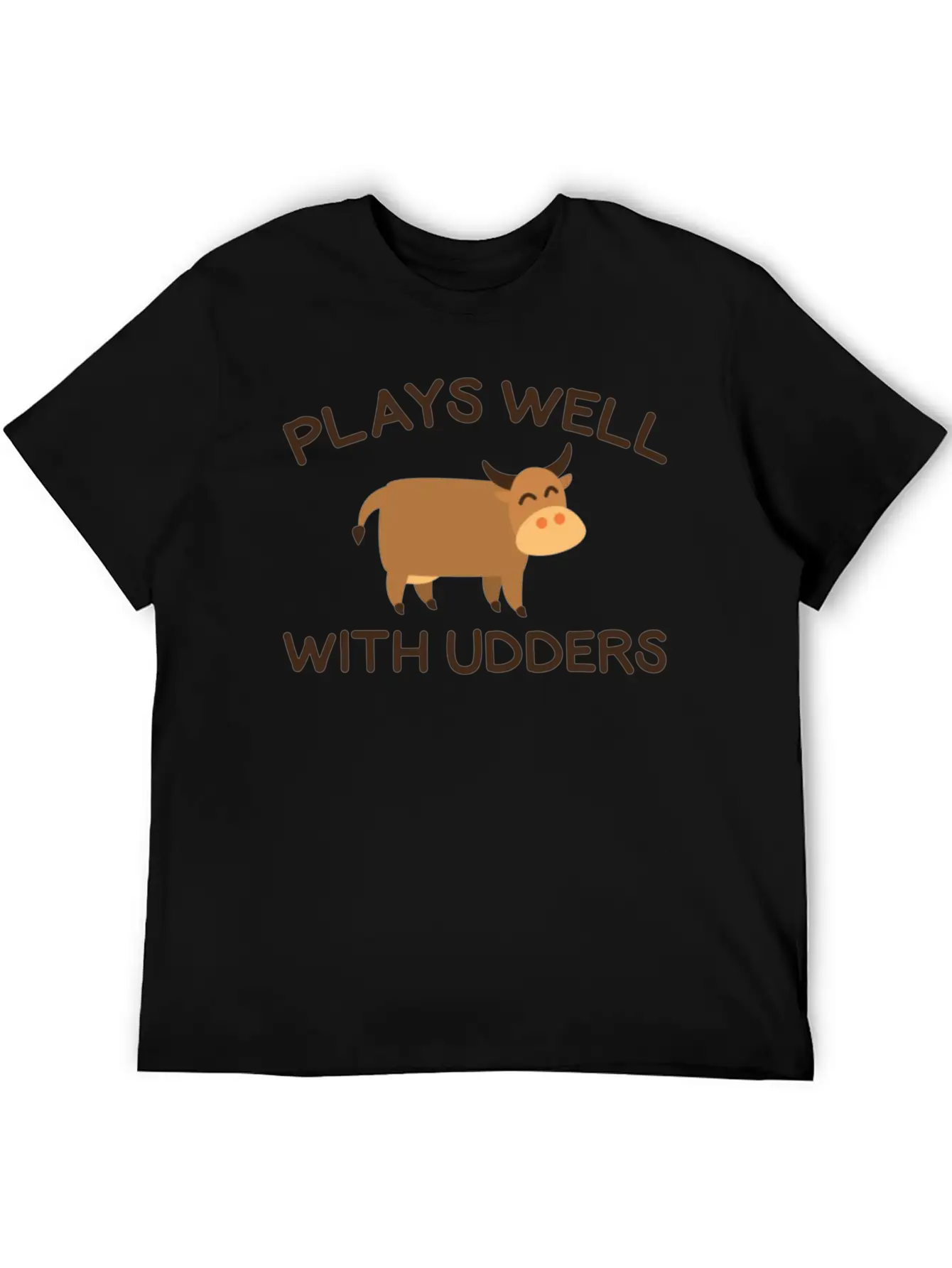 Plays Well With Udders Soft Cotton Short Sleeve Tee – Unisex Wardrobe Staple