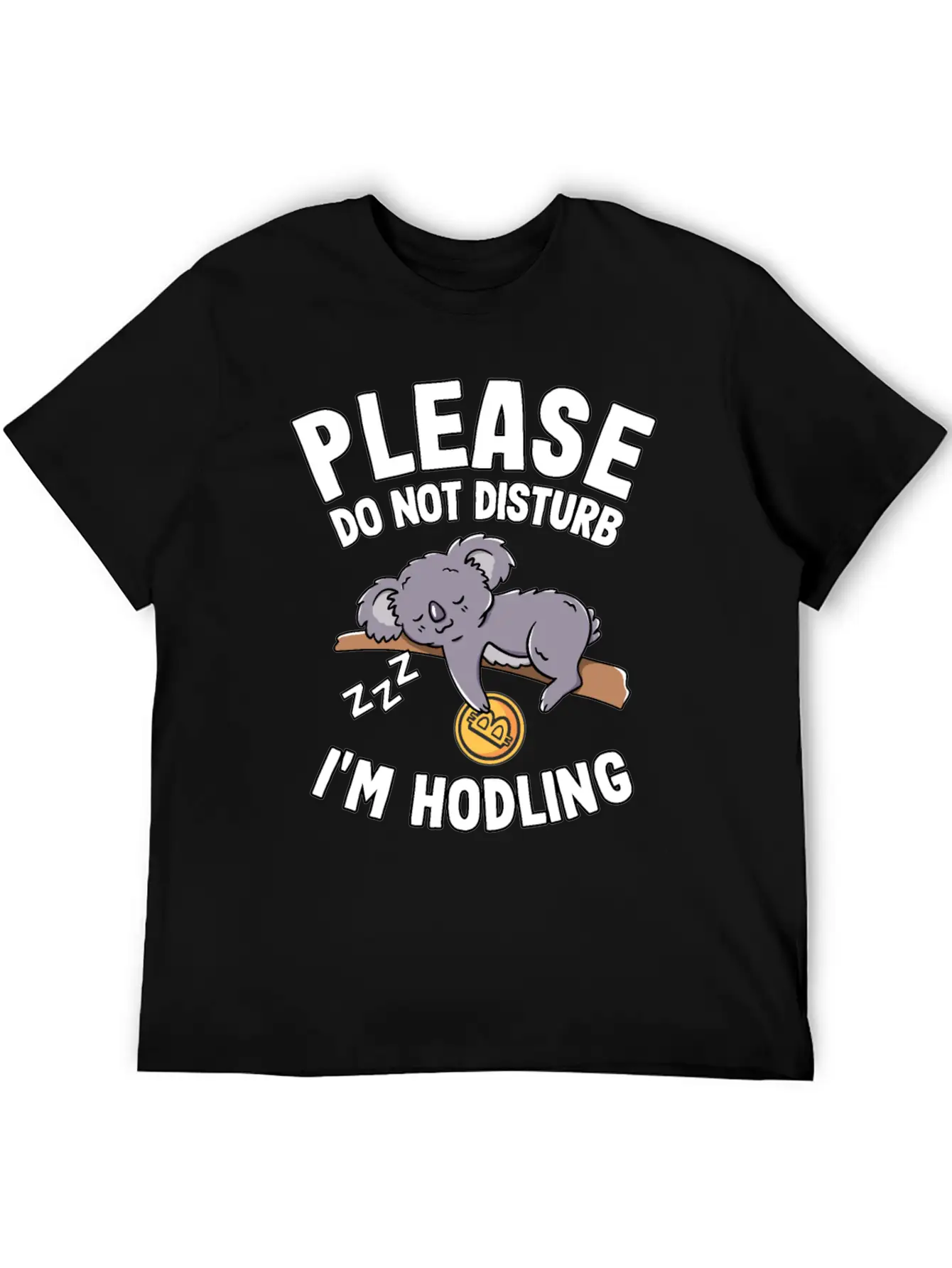 Please Do Not Disturb Funny Bitcoin Koala Hodl BTC Soft Cotton Short Sleeve Tee – Unisex Wardrobe Staple