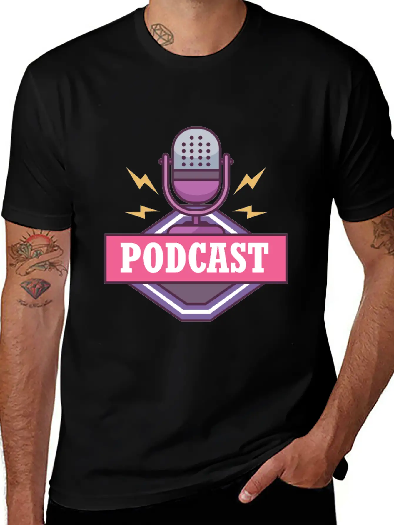 Podcast Logo Unisex Casual T-Shirt – Clean Design For Daily Comfort