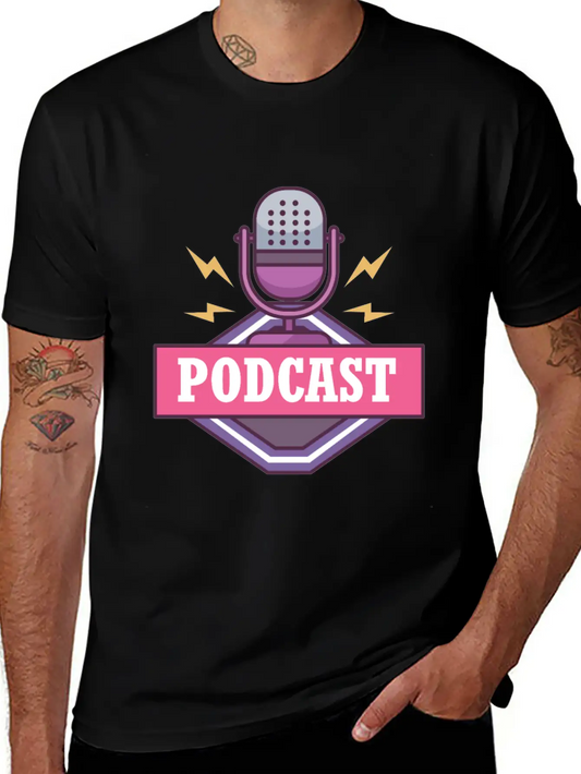Podcast Logo Unisex Casual T-Shirt – Clean Design For Daily Comfort