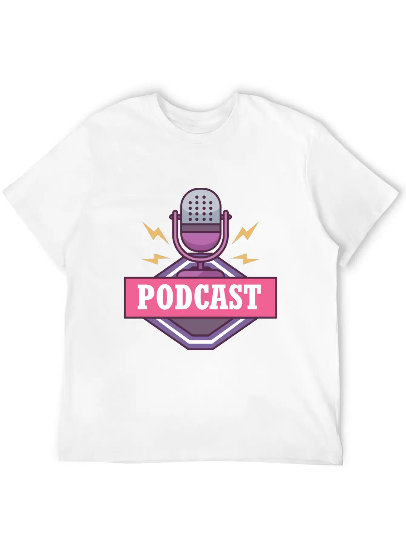 Podcast Logo Unisex Casual T-Shirt – Clean Design For Daily Comfort