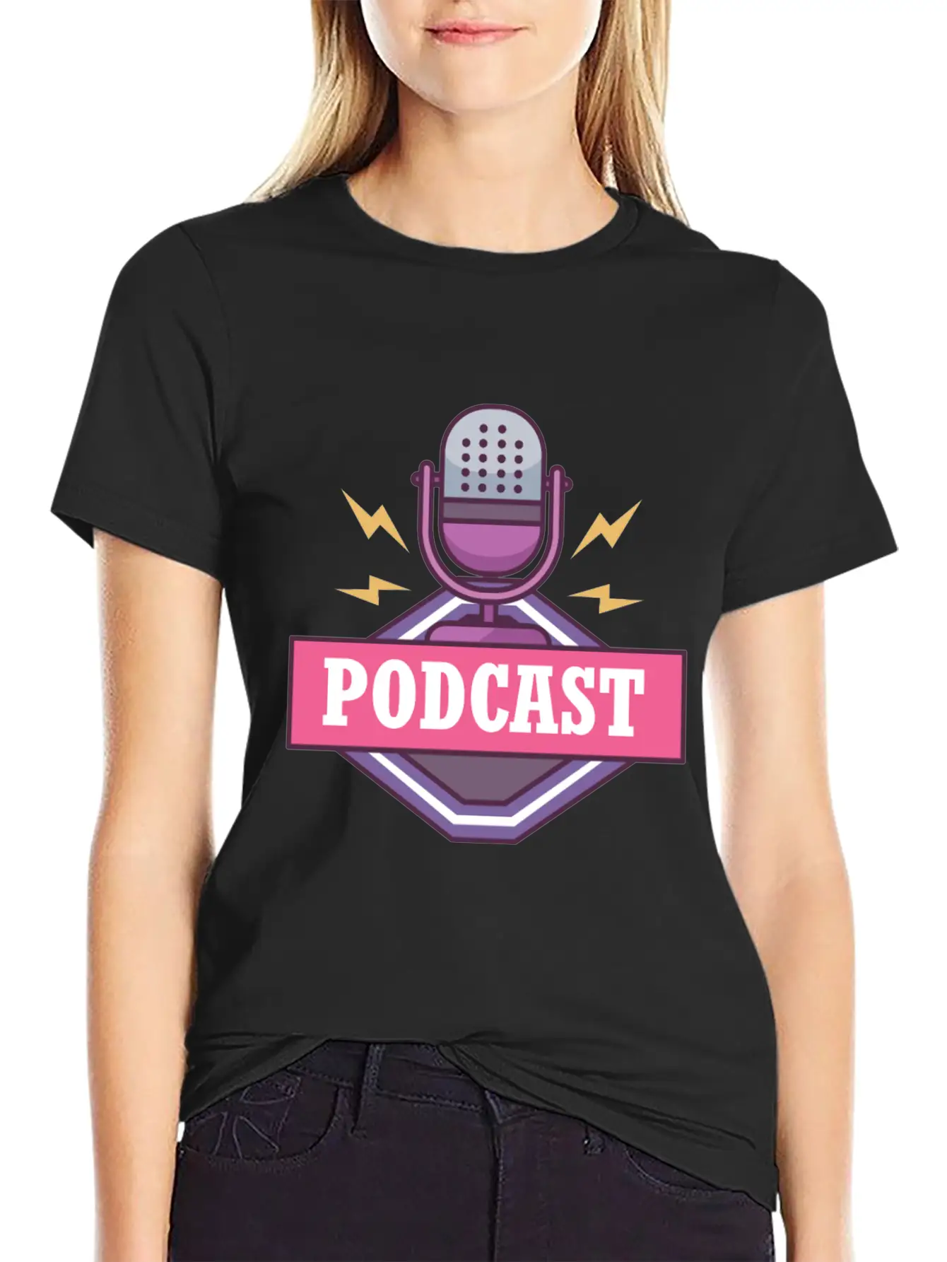 Podcast Logo Unisex Casual T-Shirt – Clean Design For Daily Comfort