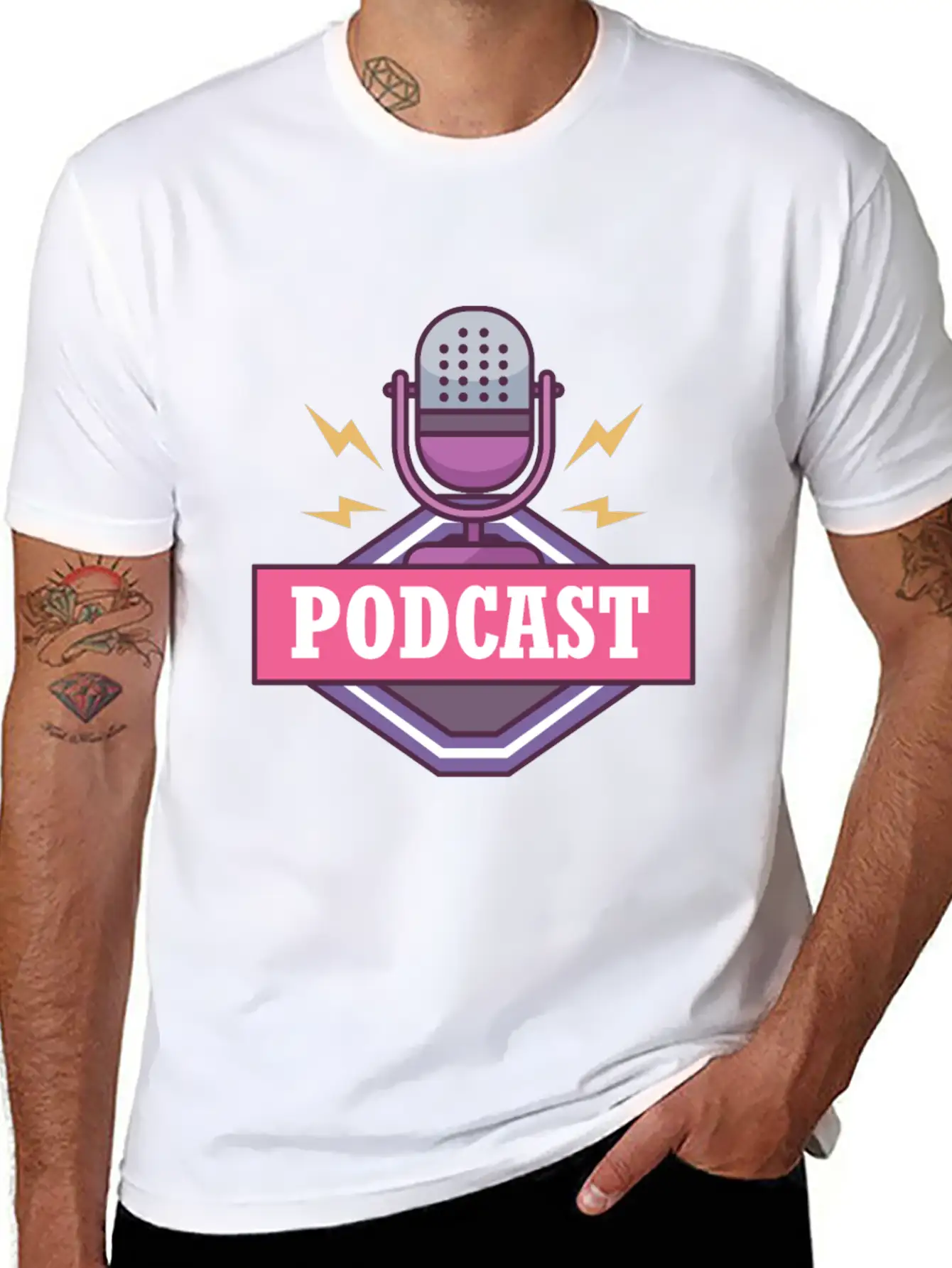 Podcast Logo Unisex Casual T-Shirt – Clean Design For Daily Comfort