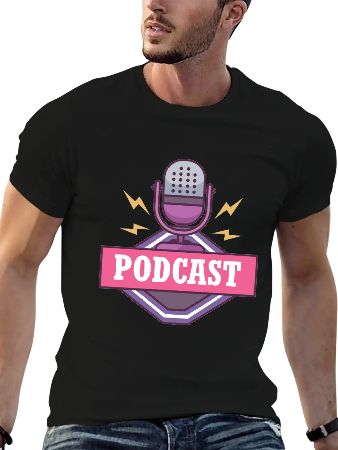 Podcast Logo Unisex Casual T-Shirt – Clean Design For Daily Comfort
