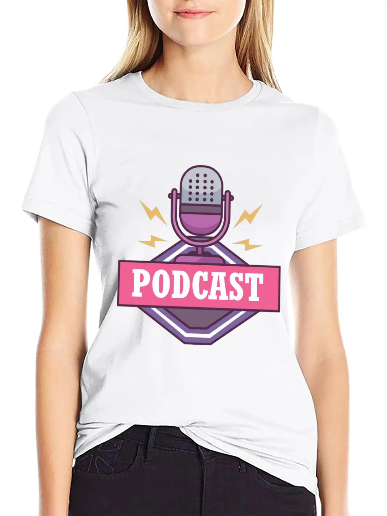Podcast Logo Unisex Casual T-Shirt – Clean Design For Daily Comfort