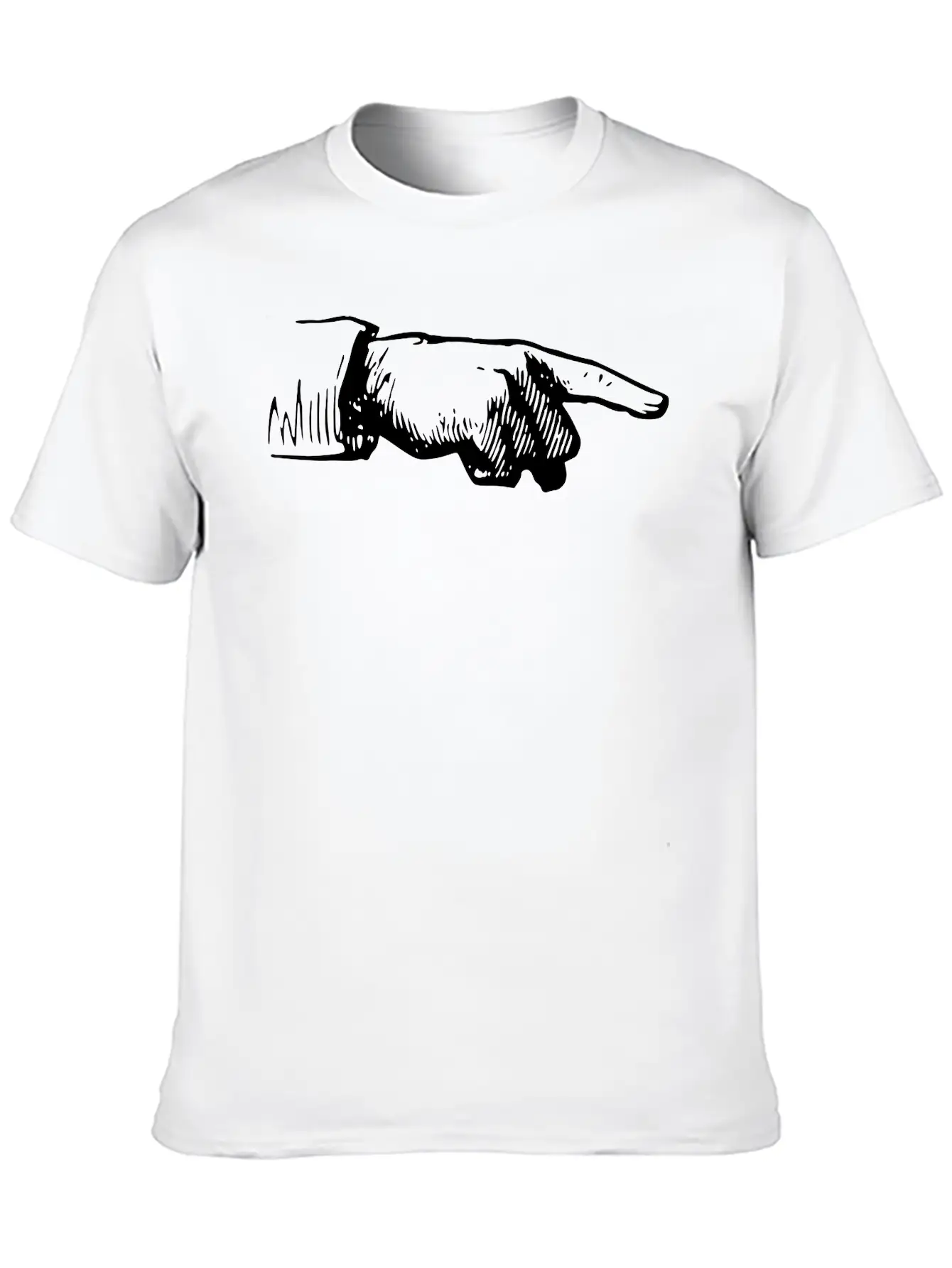 Pointing Finger Right Modern Fit Casual T-Shirt – Clean And Versatile Design