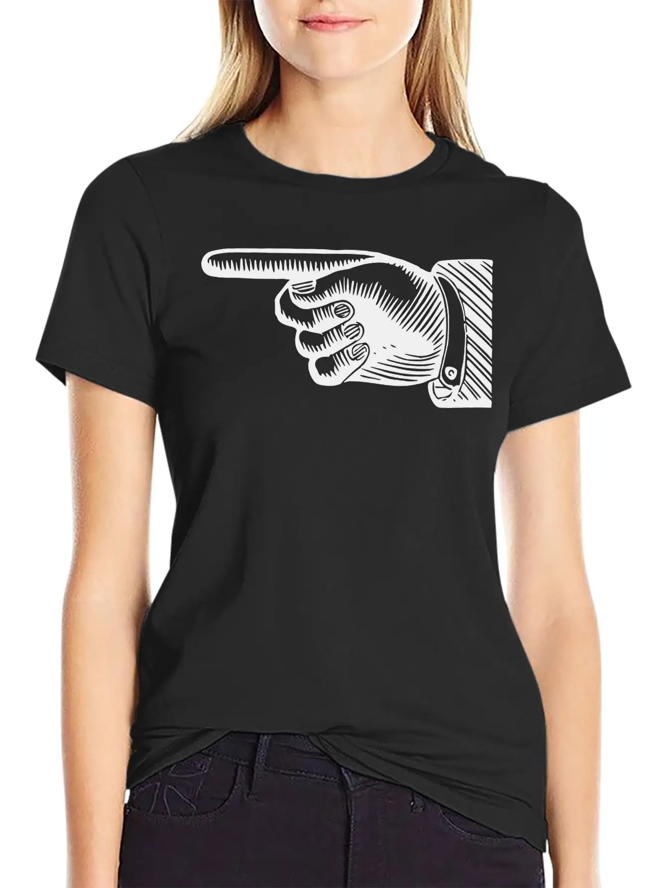 Pointing Hand 5 Classic Fit Graphic Tee For Daily Comfort – Unisex Cotton Shirt