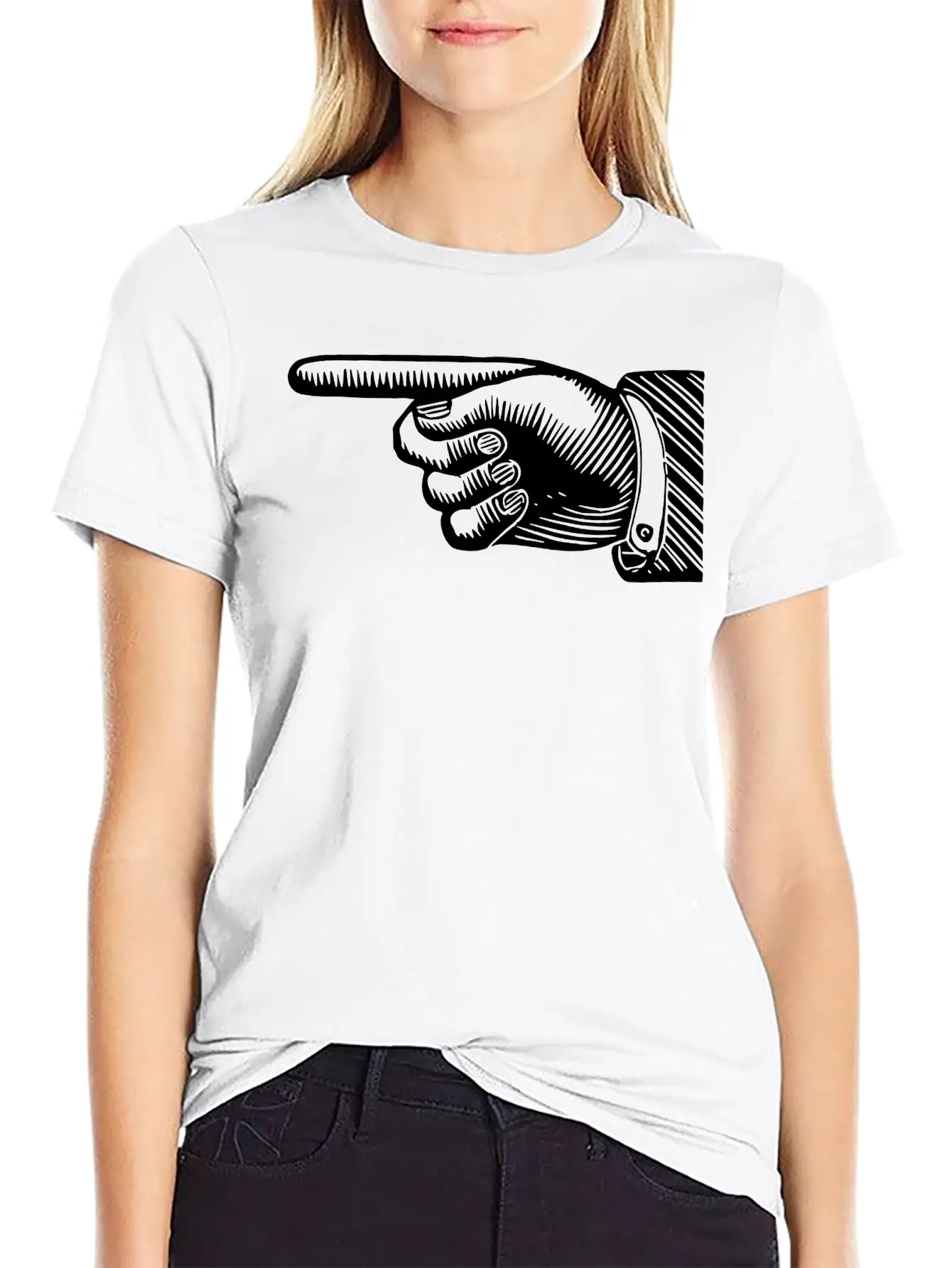 Pointing Hand 5 Classic Fit Graphic Tee For Daily Comfort – Unisex Cotton Shirt