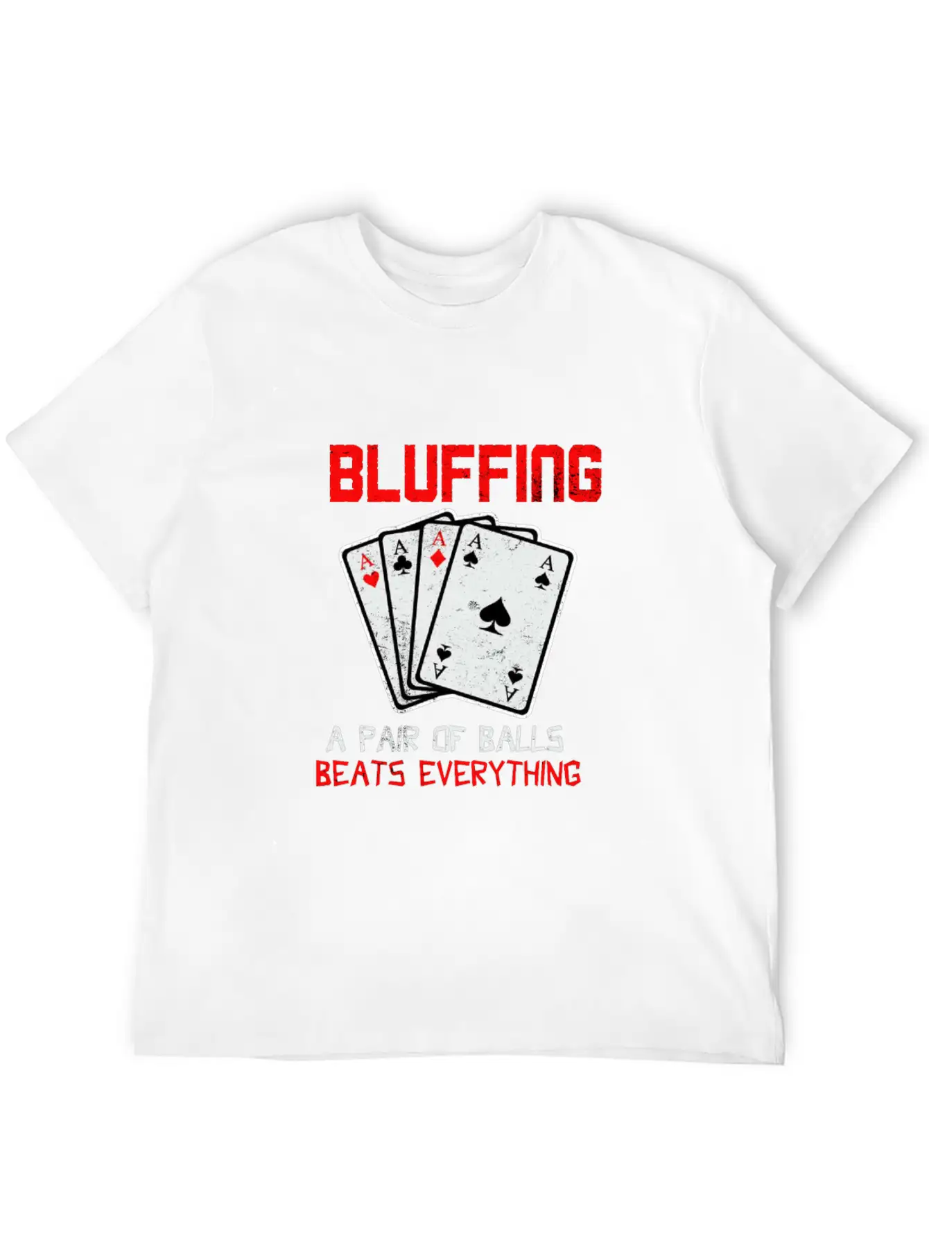 Poker Games Cards Player Bridge Canasta Tongs Gift Unisex Casual T-Shirt ��� Clean Design For Daily Comfort