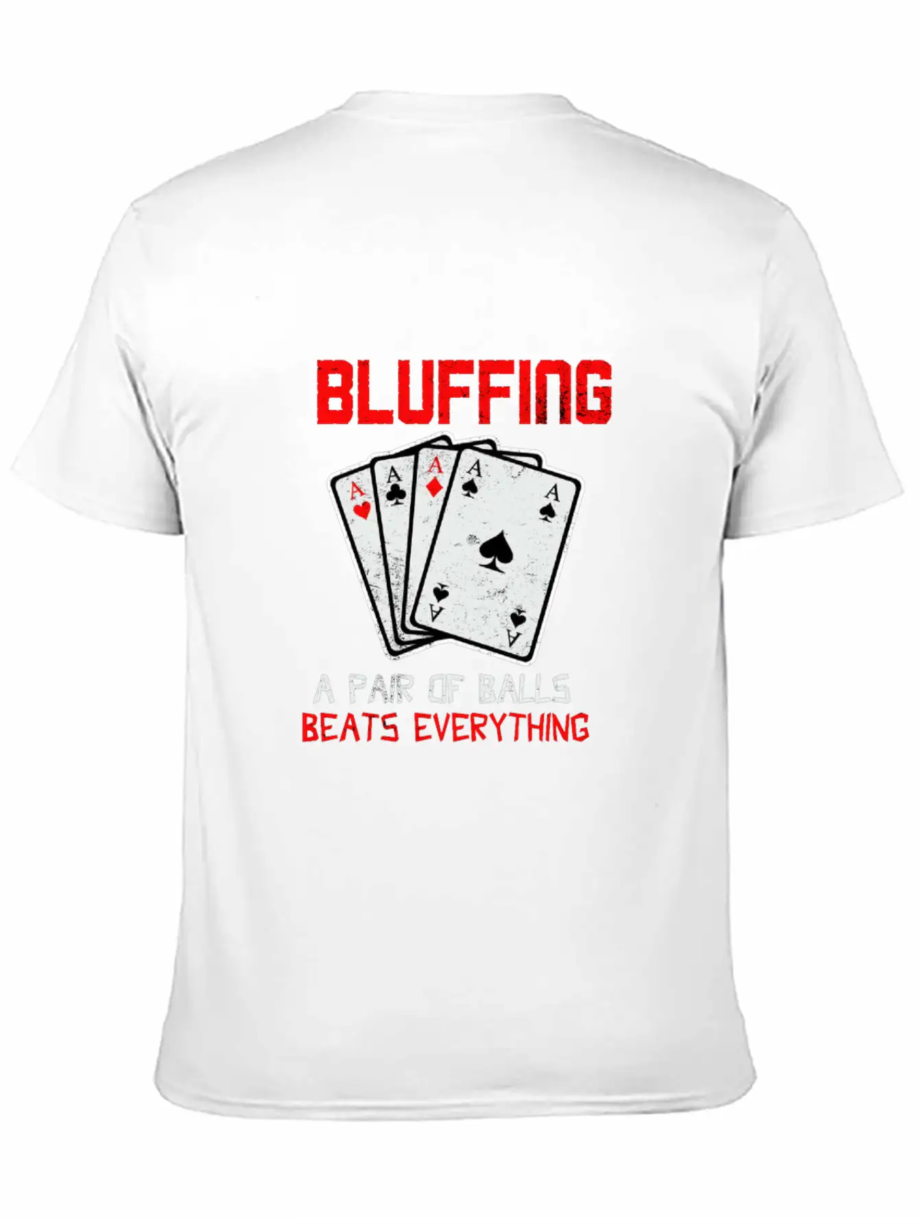 Poker Games Cards Player Bridge Canasta Tongs Gift Unisex Casual T-Shirt ��� Clean Design For Daily Comfort