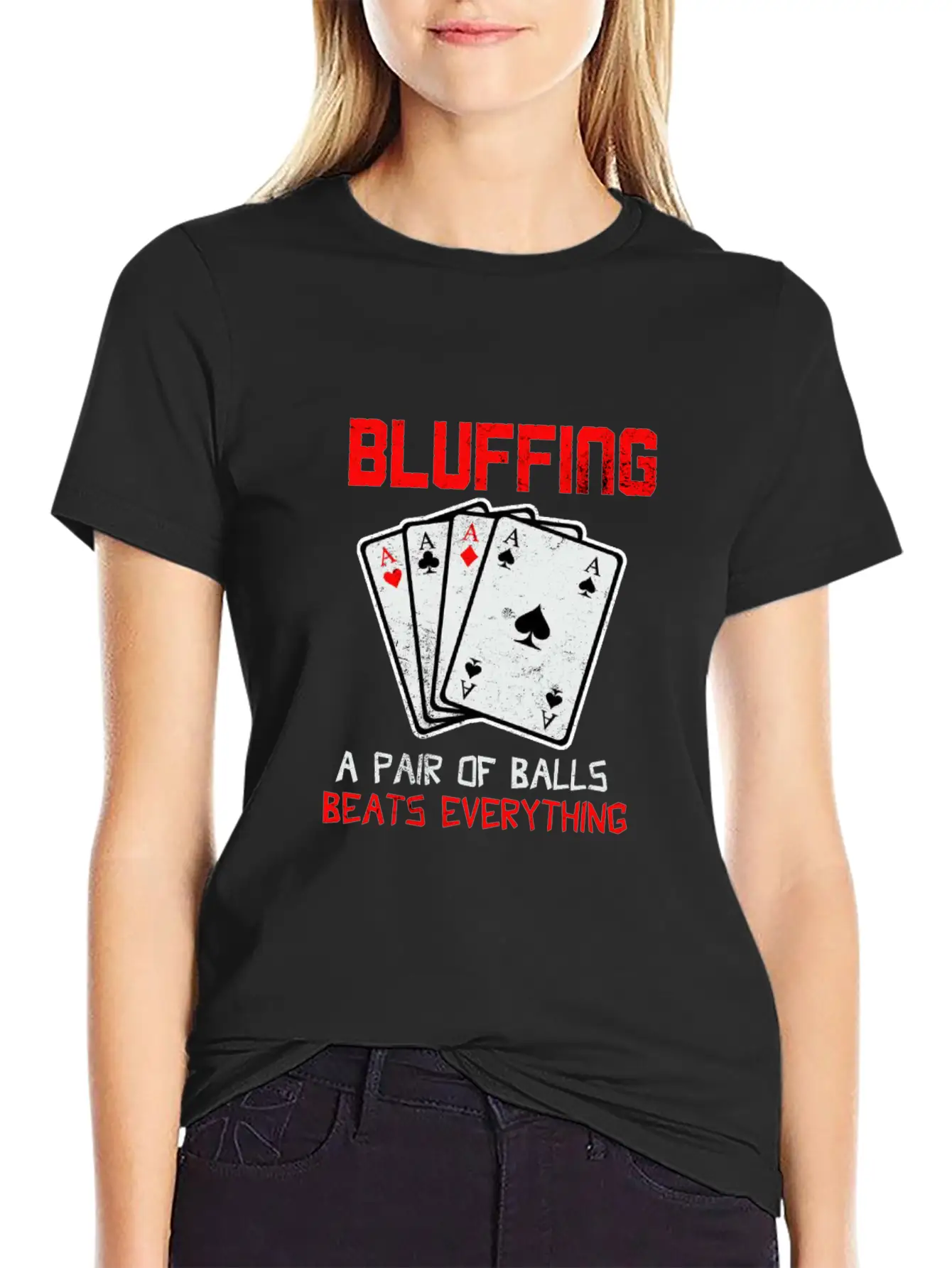 Poker Games Cards Player Bridge Canasta Tongs Gift Unisex Casual T-Shirt ��� Clean Design For Daily Comfort