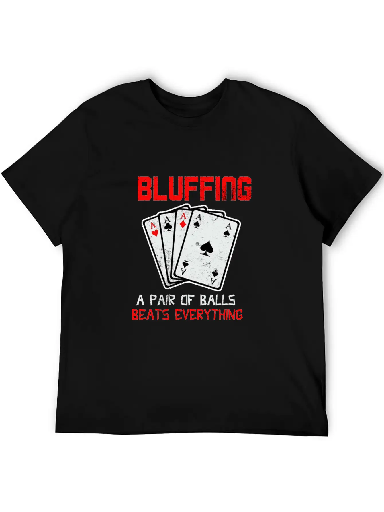 Poker Games Cards Player Bridge Canasta Tongs Gift Unisex Casual T-Shirt ��� Clean Design For Daily Comfort