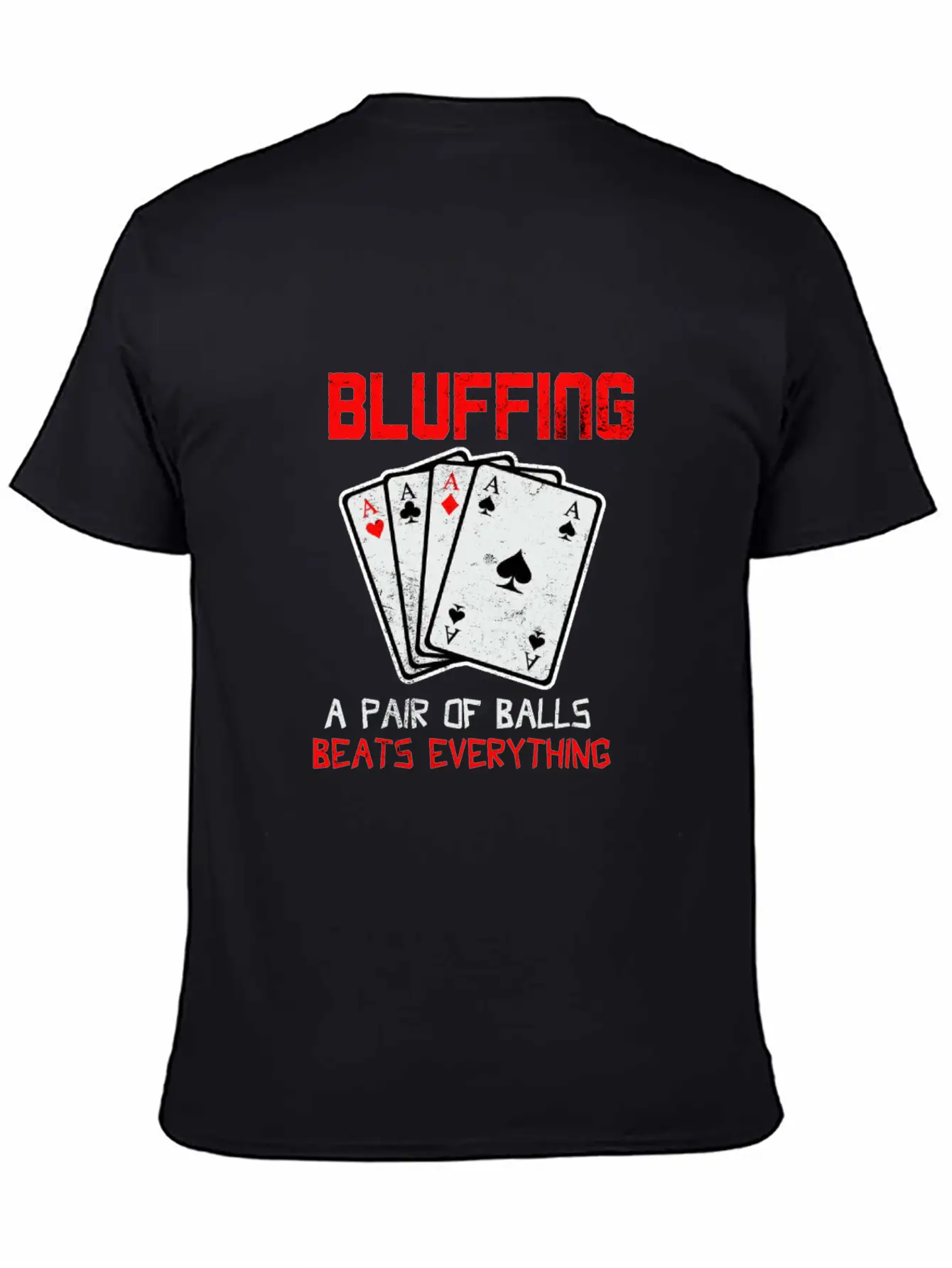 Poker Games Cards Player Bridge Canasta Tongs Gift Unisex Casual T-Shirt ��� Clean Design For Daily Comfort