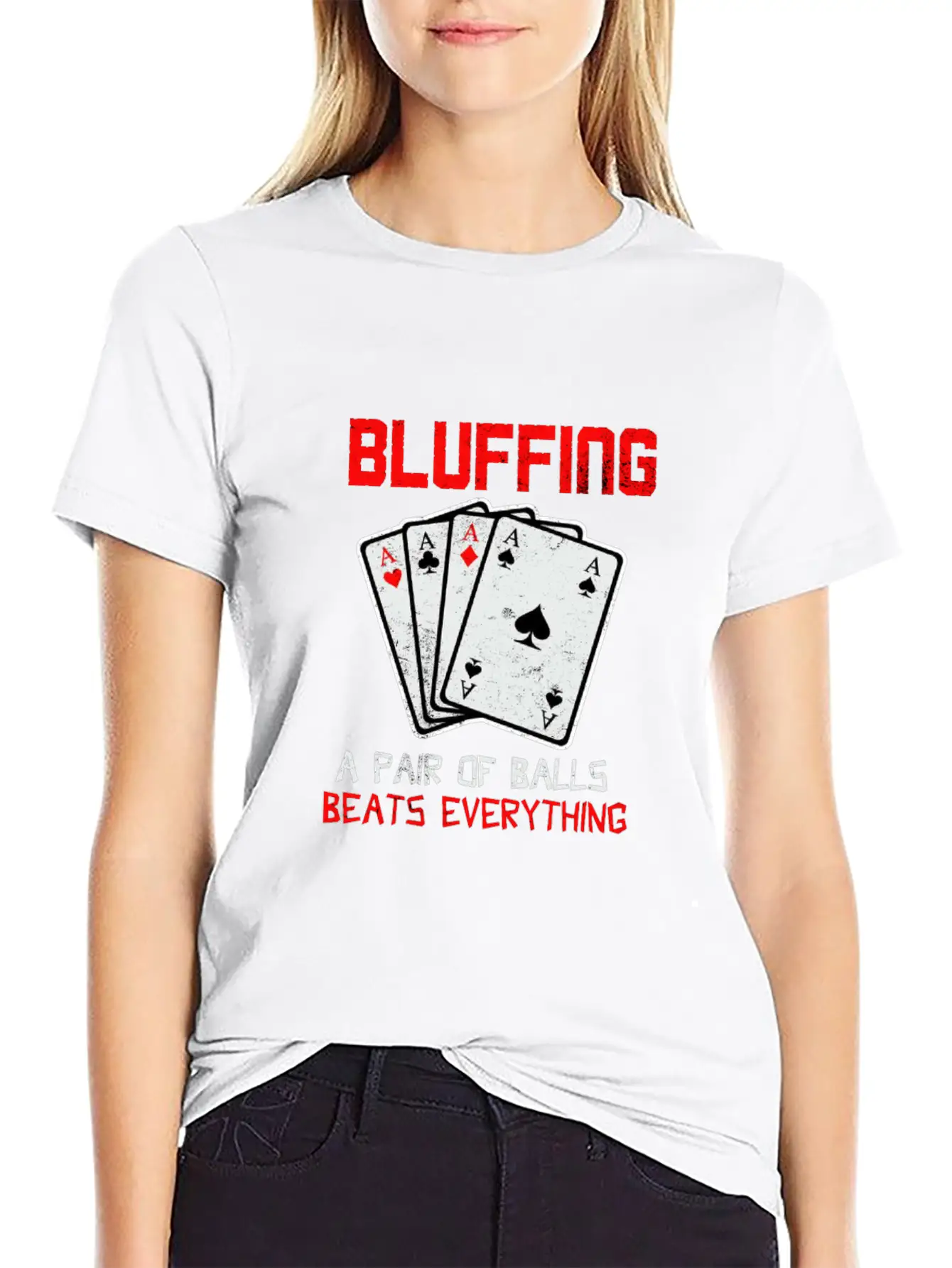 Poker Games Cards Player Bridge Canasta Tongs Gift Unisex Casual T-Shirt ��� Clean Design For Daily Comfort